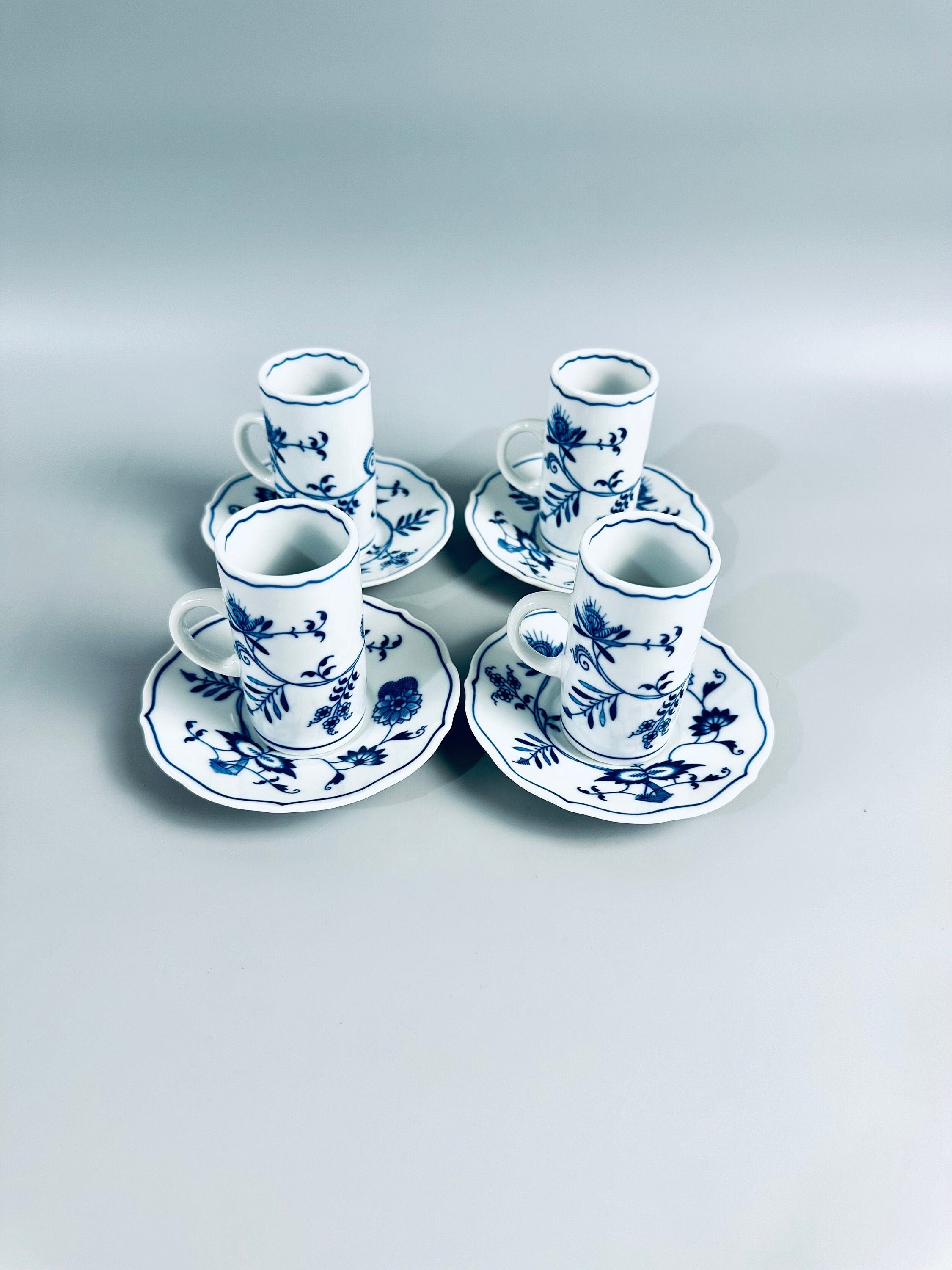 Blue Danube Irish Coffee Cups and Saucers