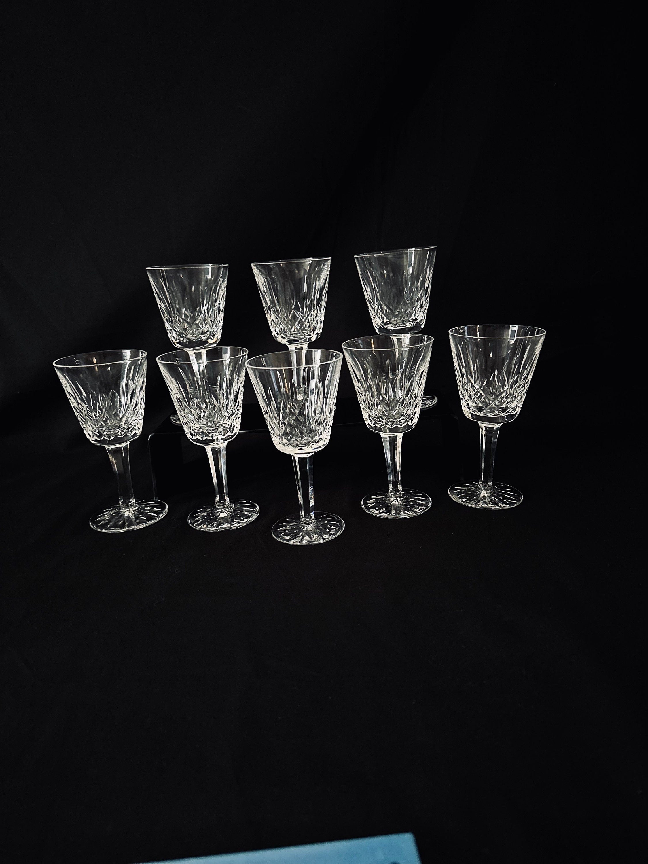 8 Waterford Lismore Crystal Wine Glasses