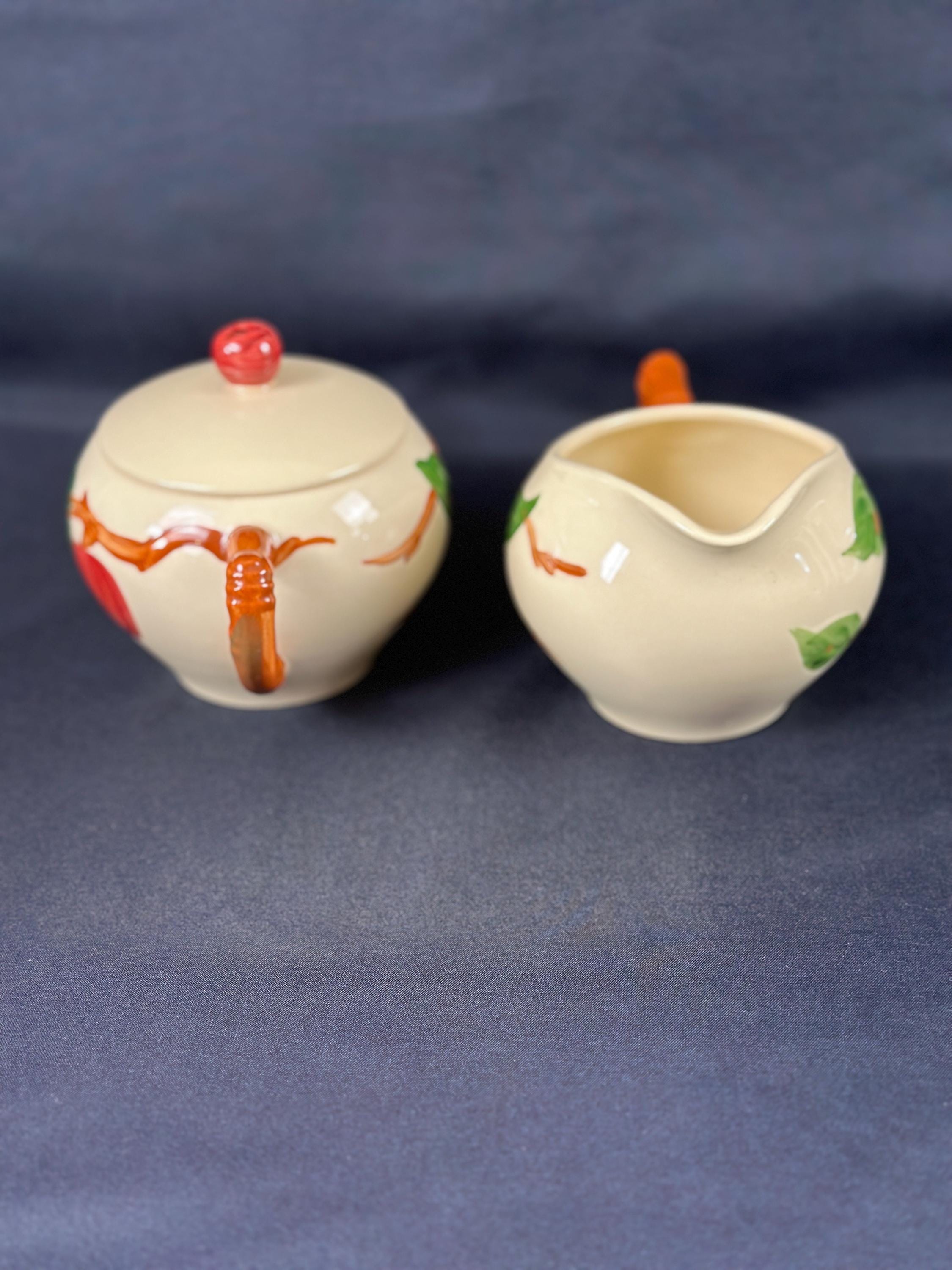 Franciscan Apple Creamer and Sugar Bowl
