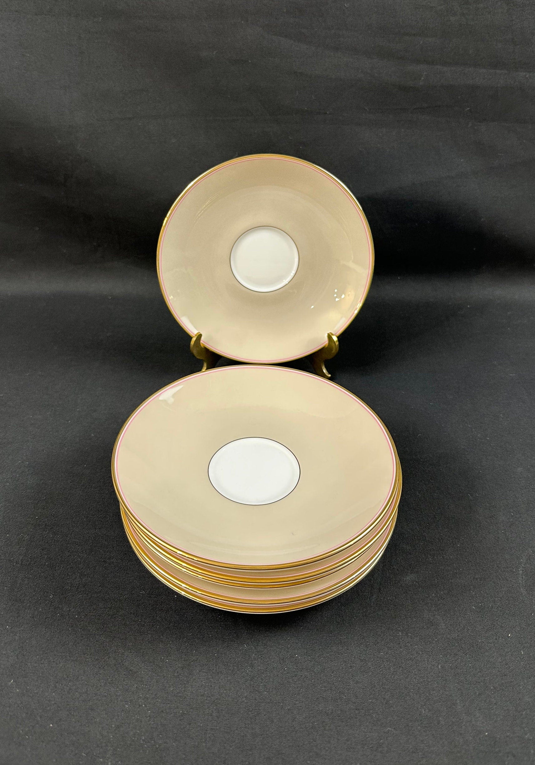 6 Lenox Waverly Pond Saucers