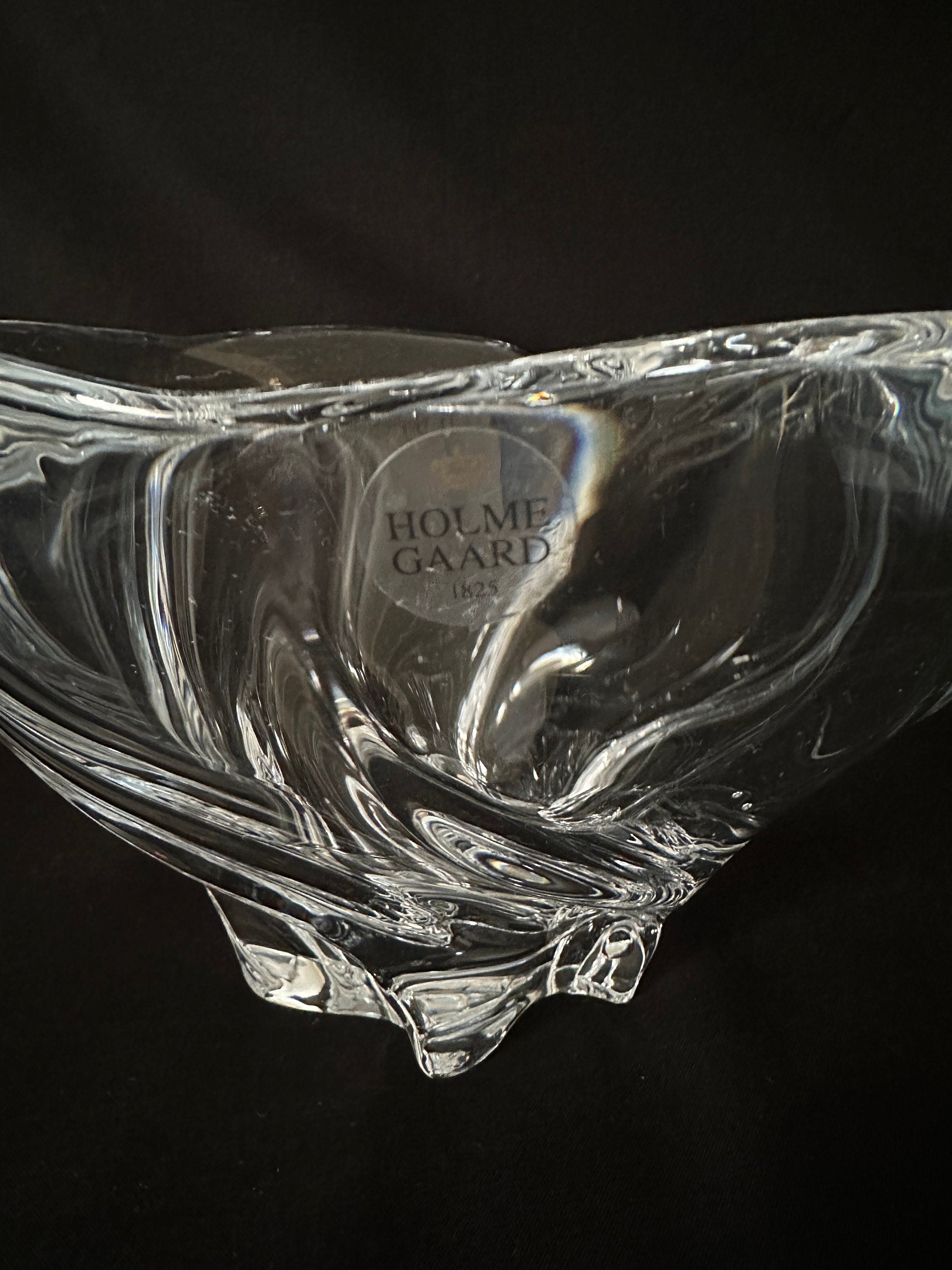 Holmegaaurd Vintage Crystal Art Glass Bowl