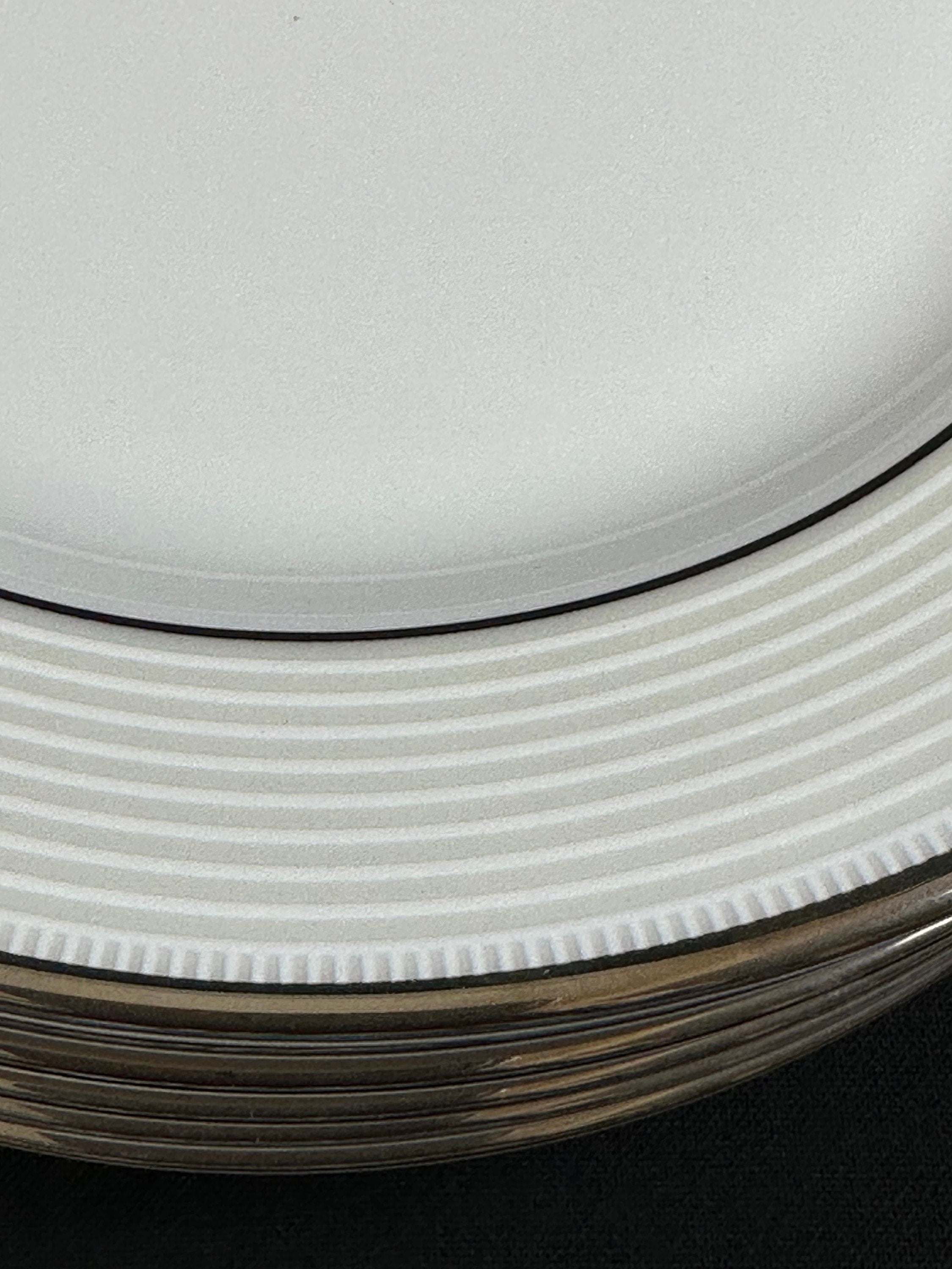 6 Lenox Opal Innocence Stripe Bread Plates