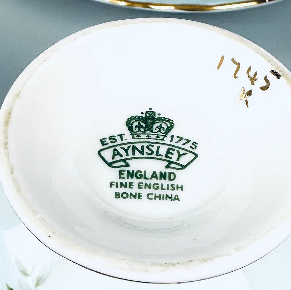Aynsley Roses on Blue English Teacup