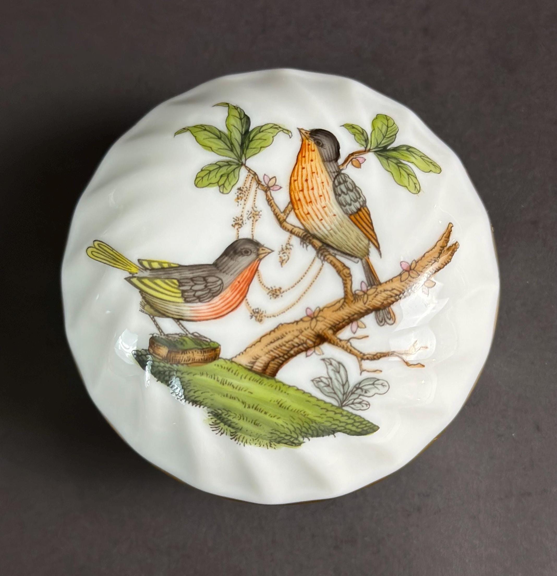 Herend Rothchilds Bird Trinket Boxes