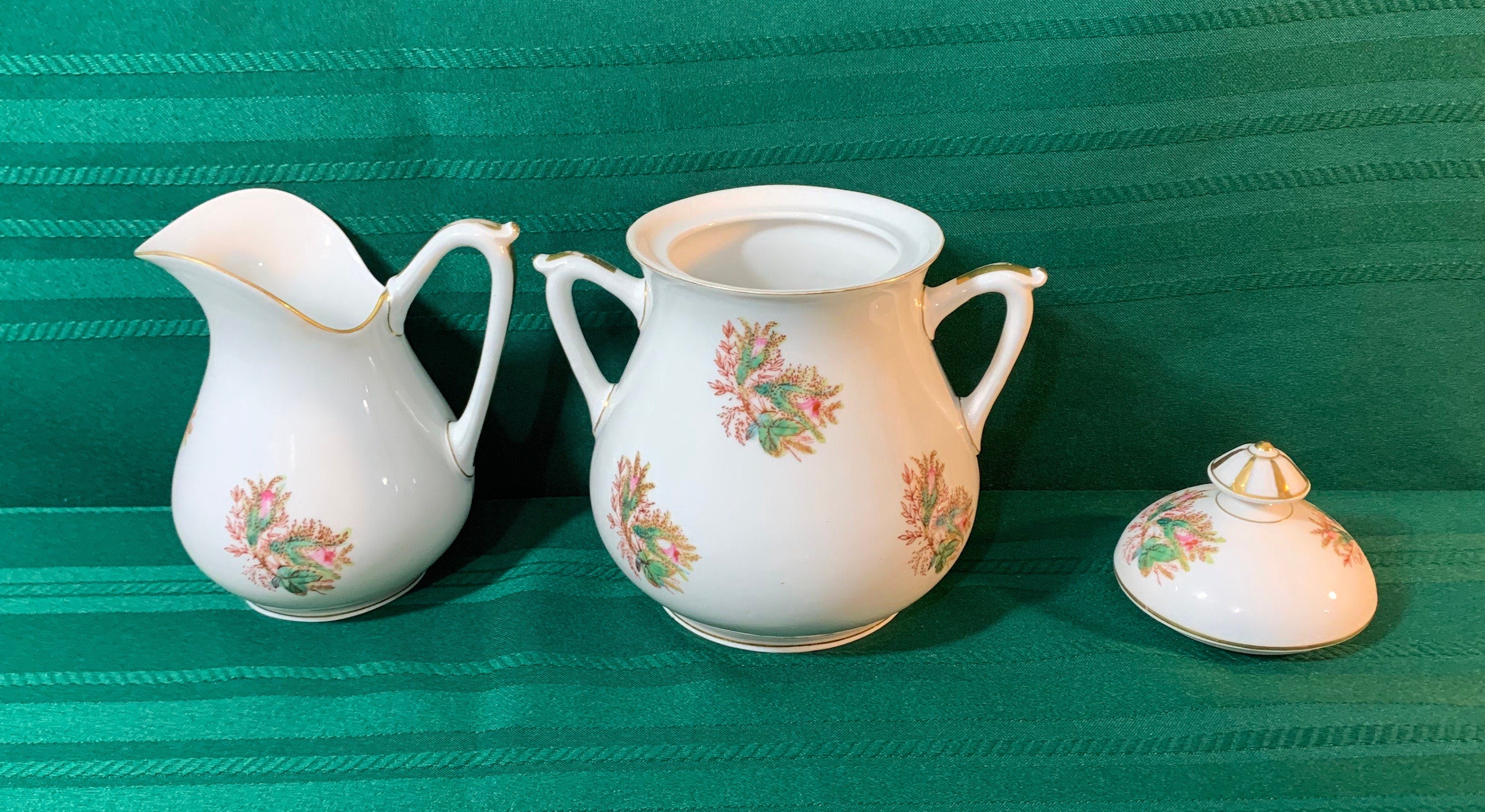 Antique Limoges Creamer and Sugar Set circa 1884-1900