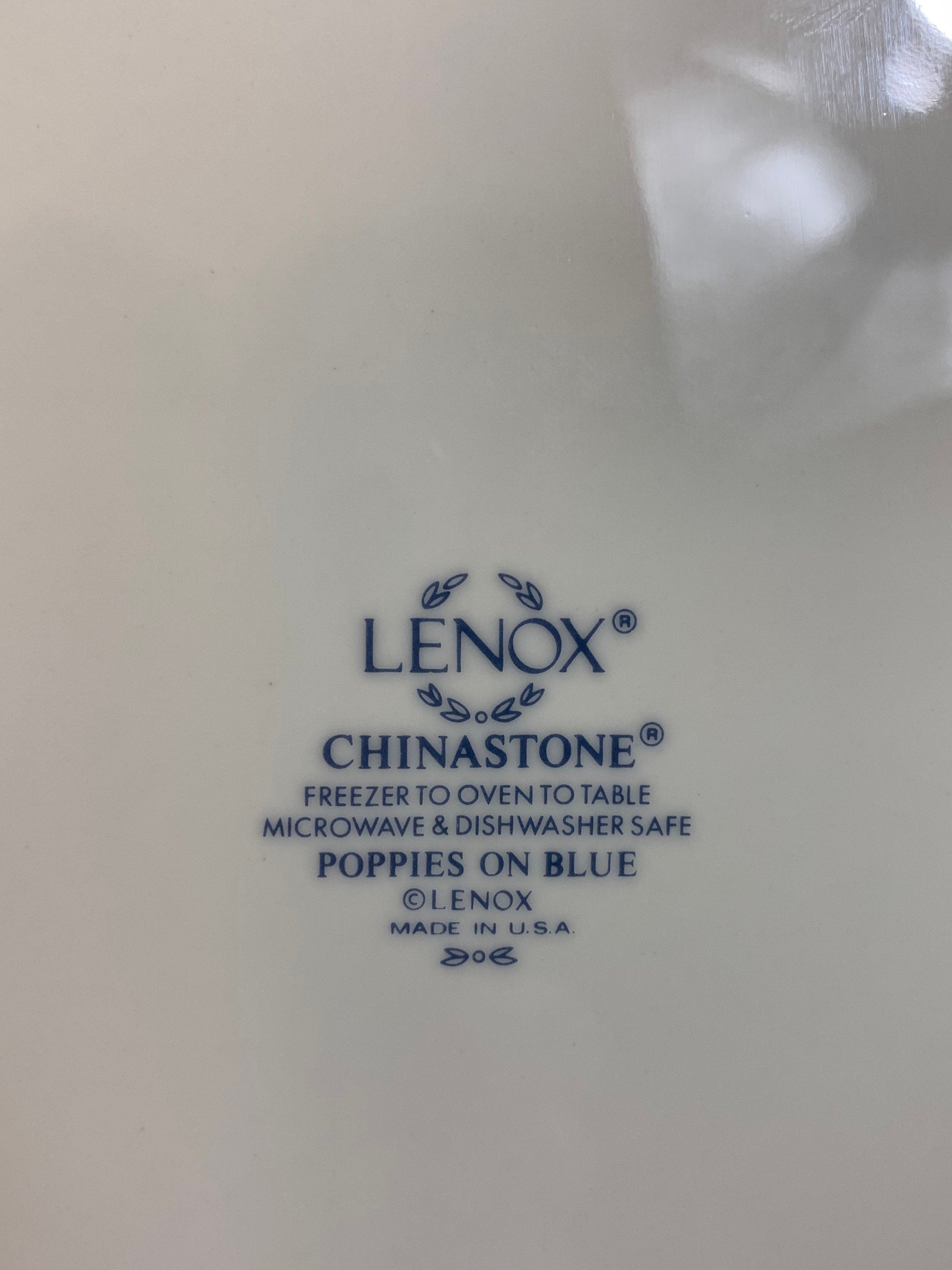 Lenox Poppies on Blue Chop PlateRound Platter
