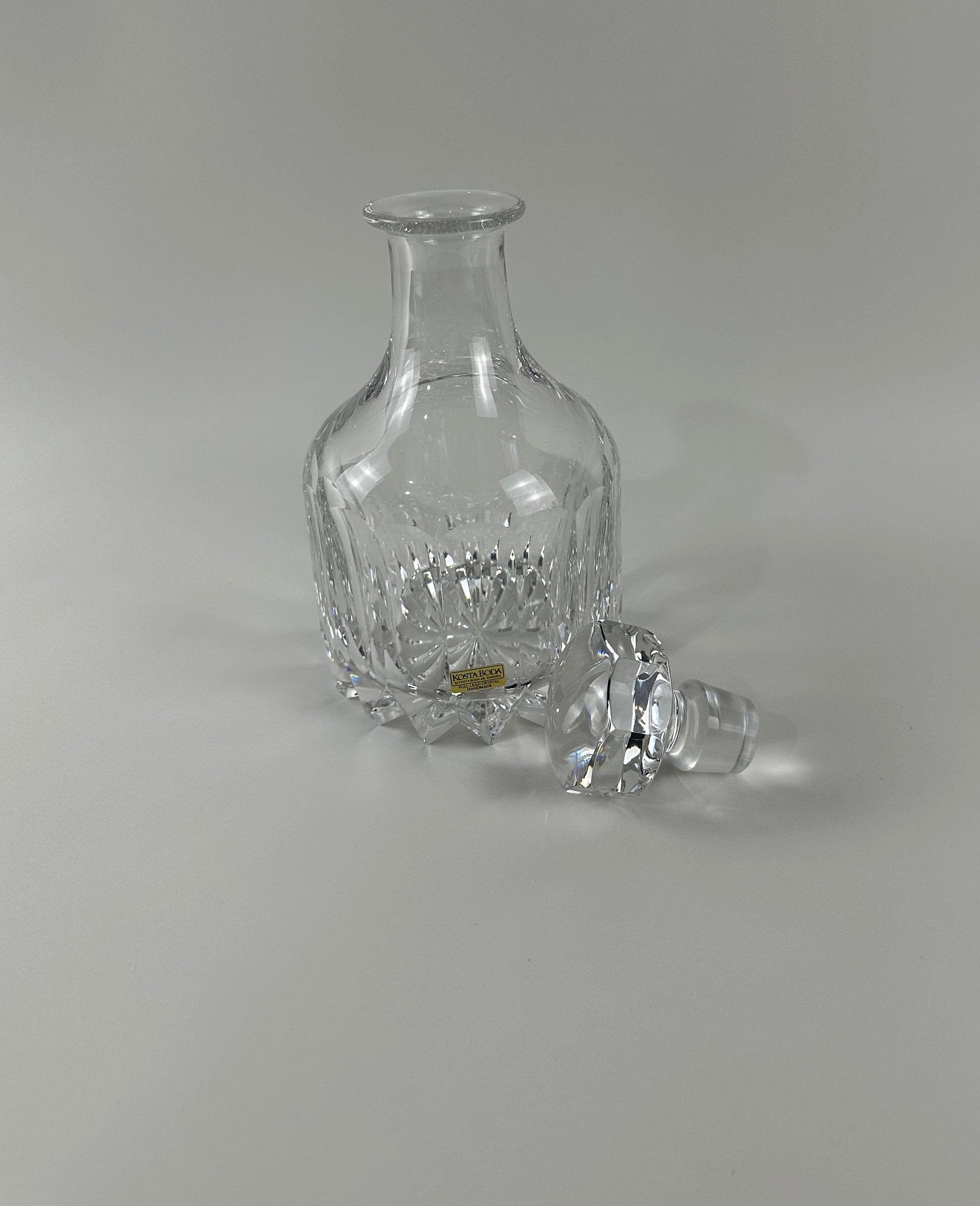 Kosta Boda Cut Crystal Decanter