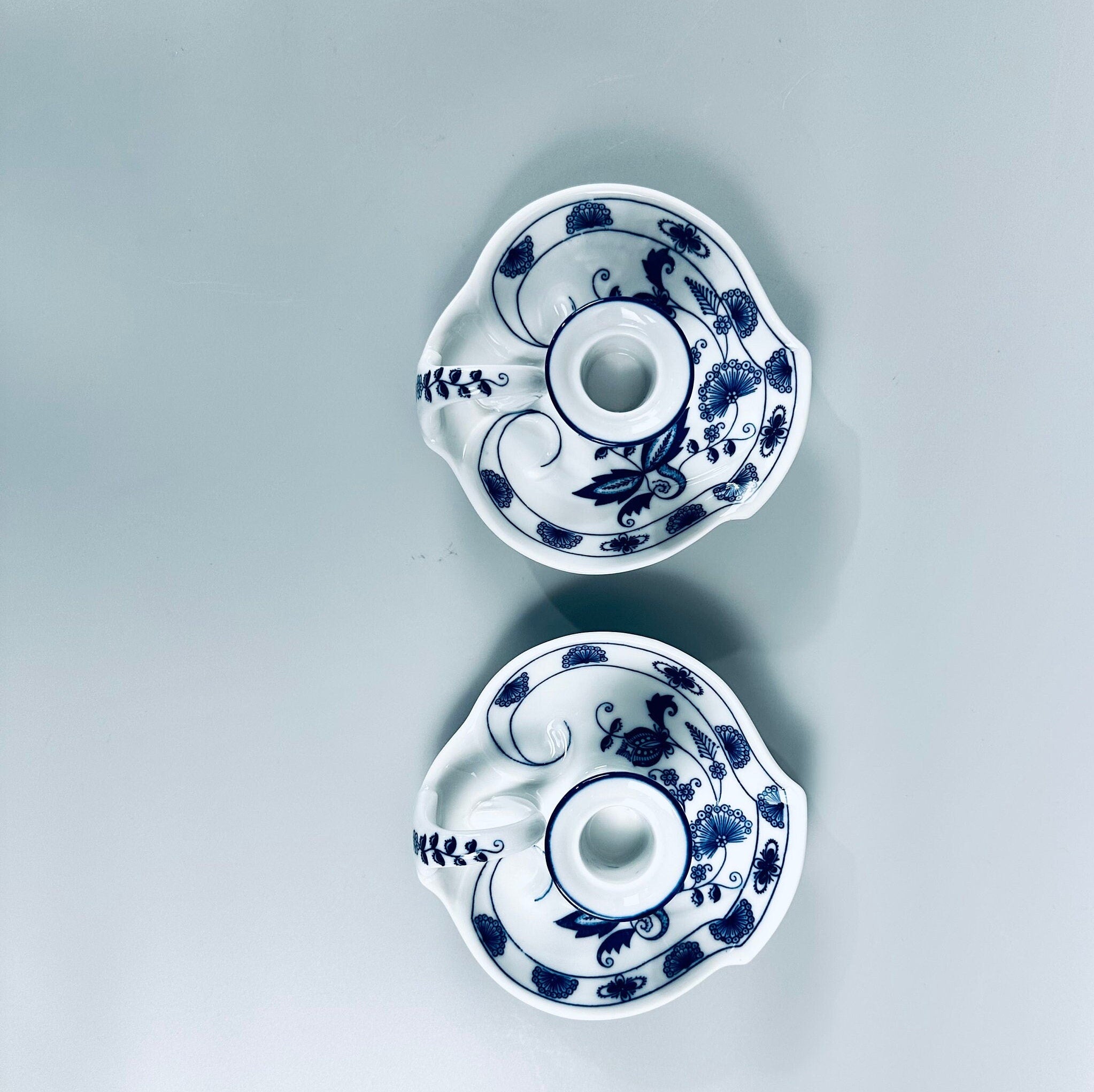 Blue Onion Candle Holders by Brandenburg