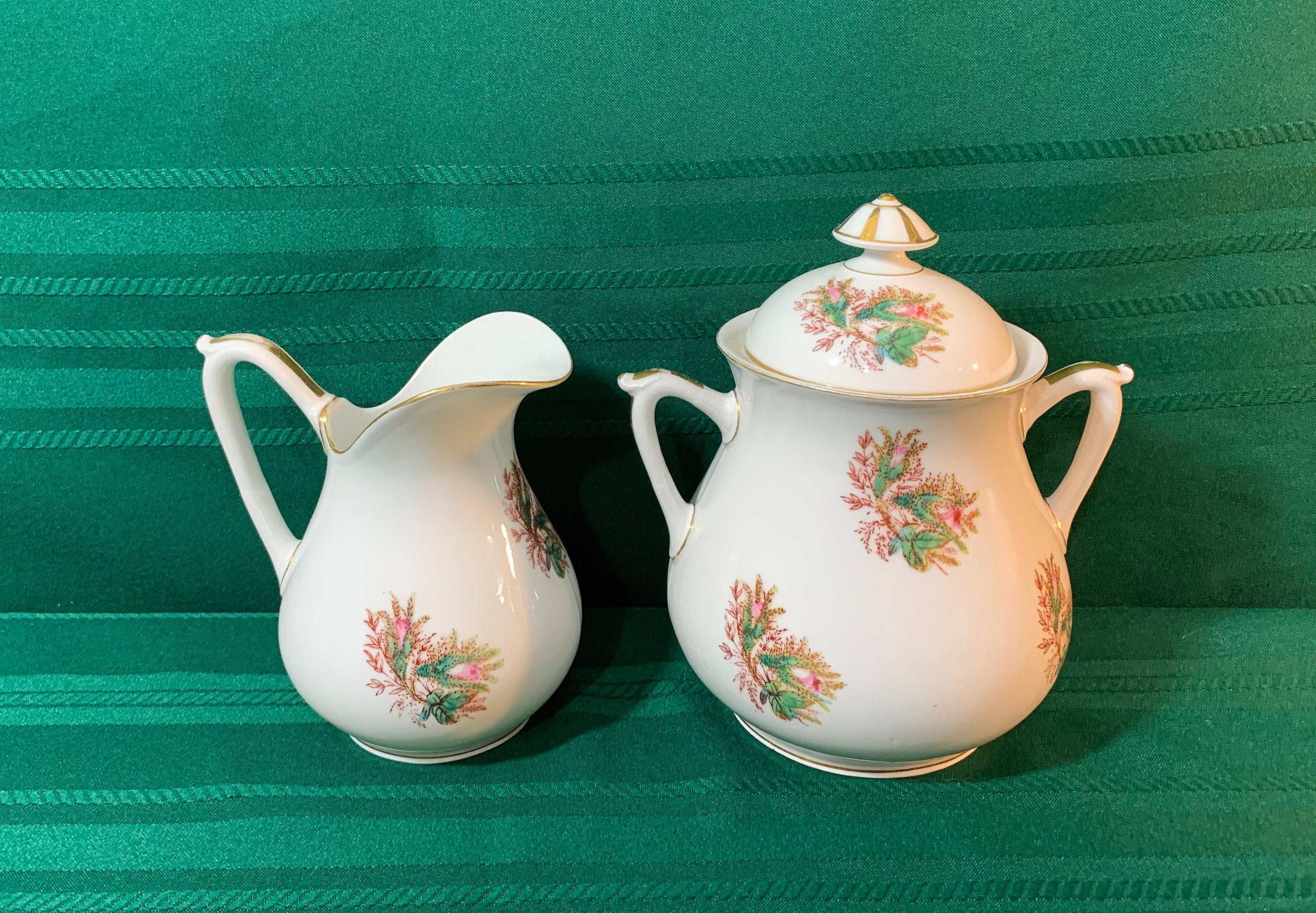 Antique Limoges Creamer and Sugar Set circa 1884-1900