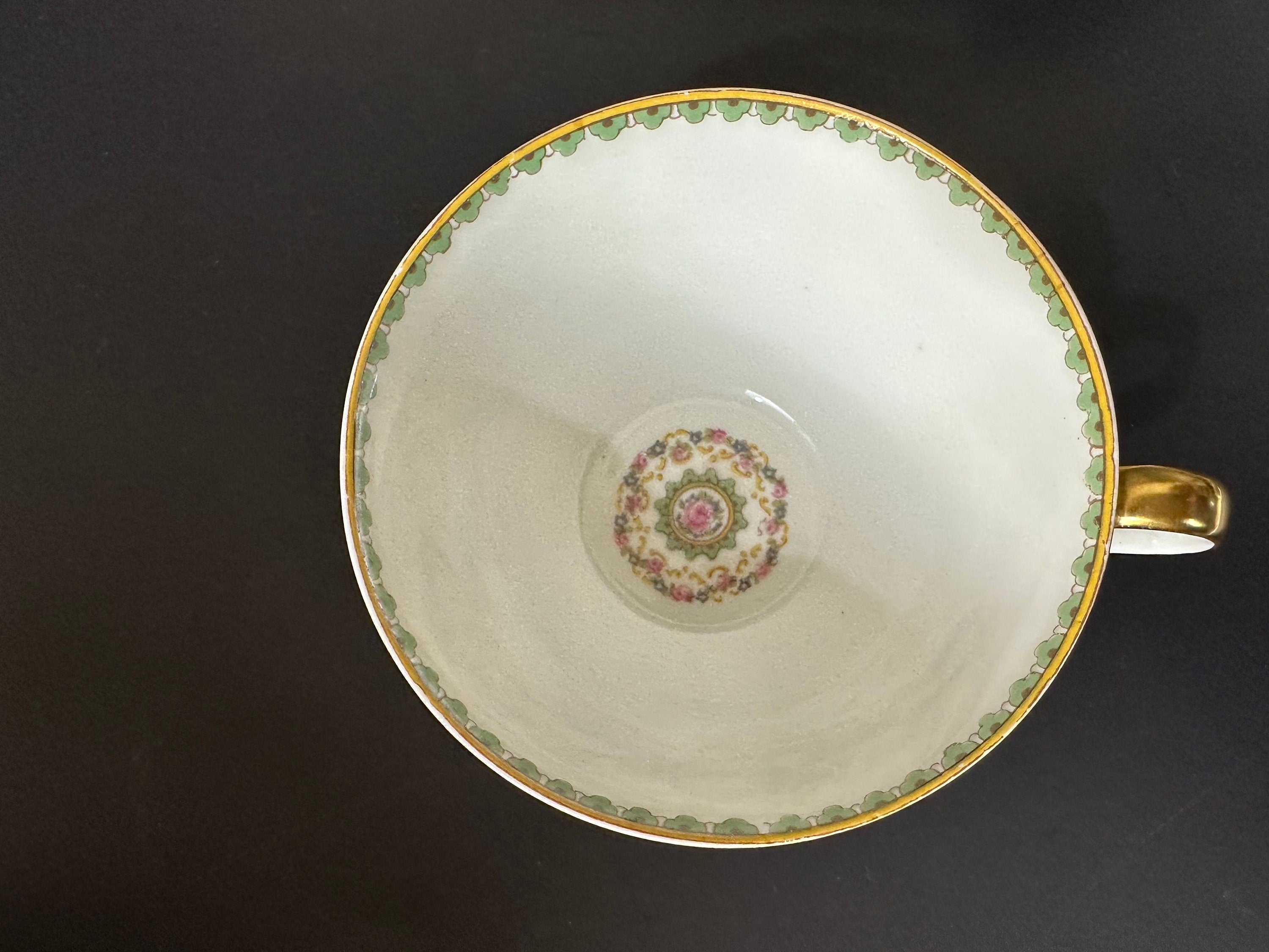 Five Haviland China Venice Patterned Teacups (no saucers)