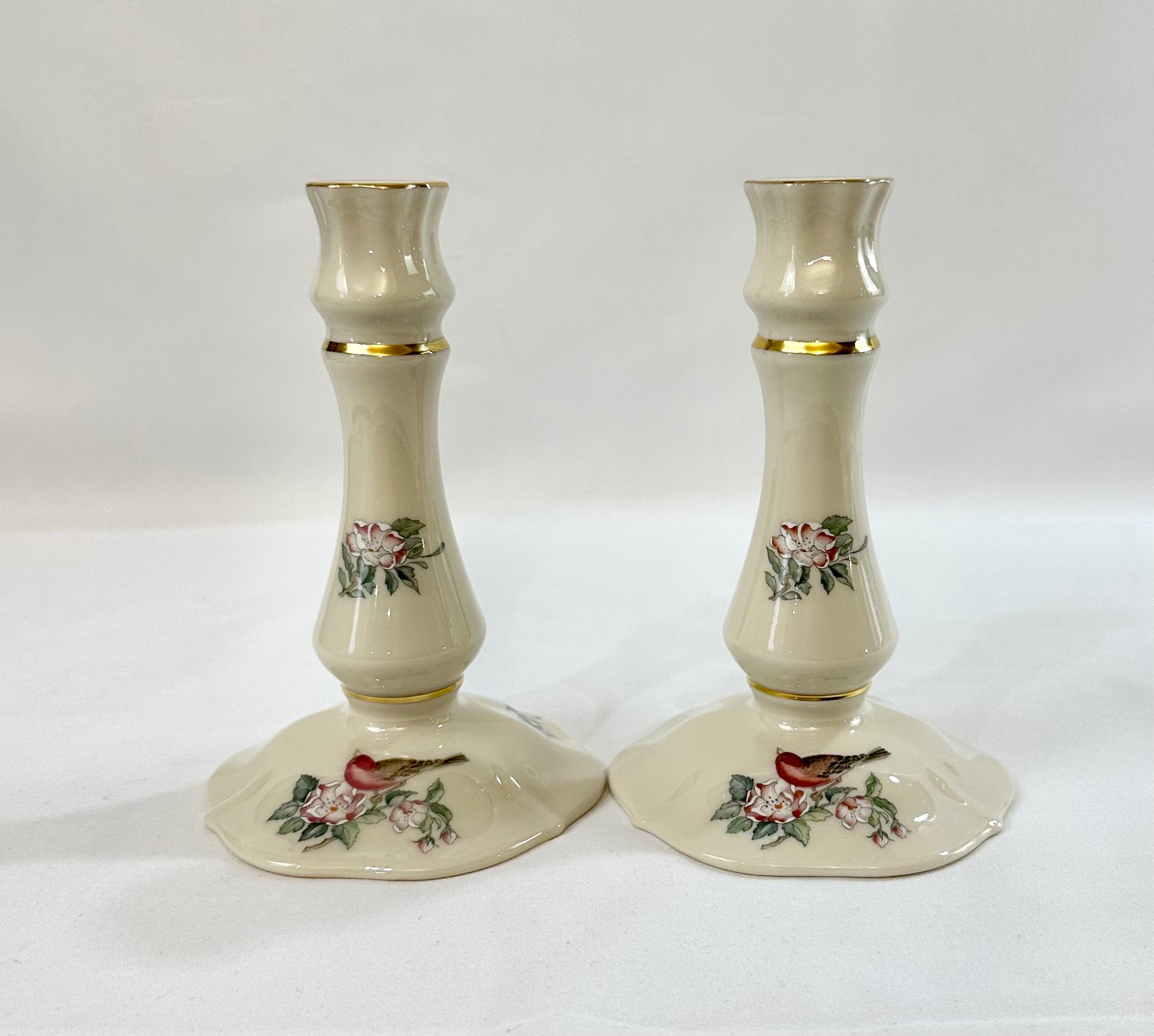 Pair of Lenox Serenade Candlesticks