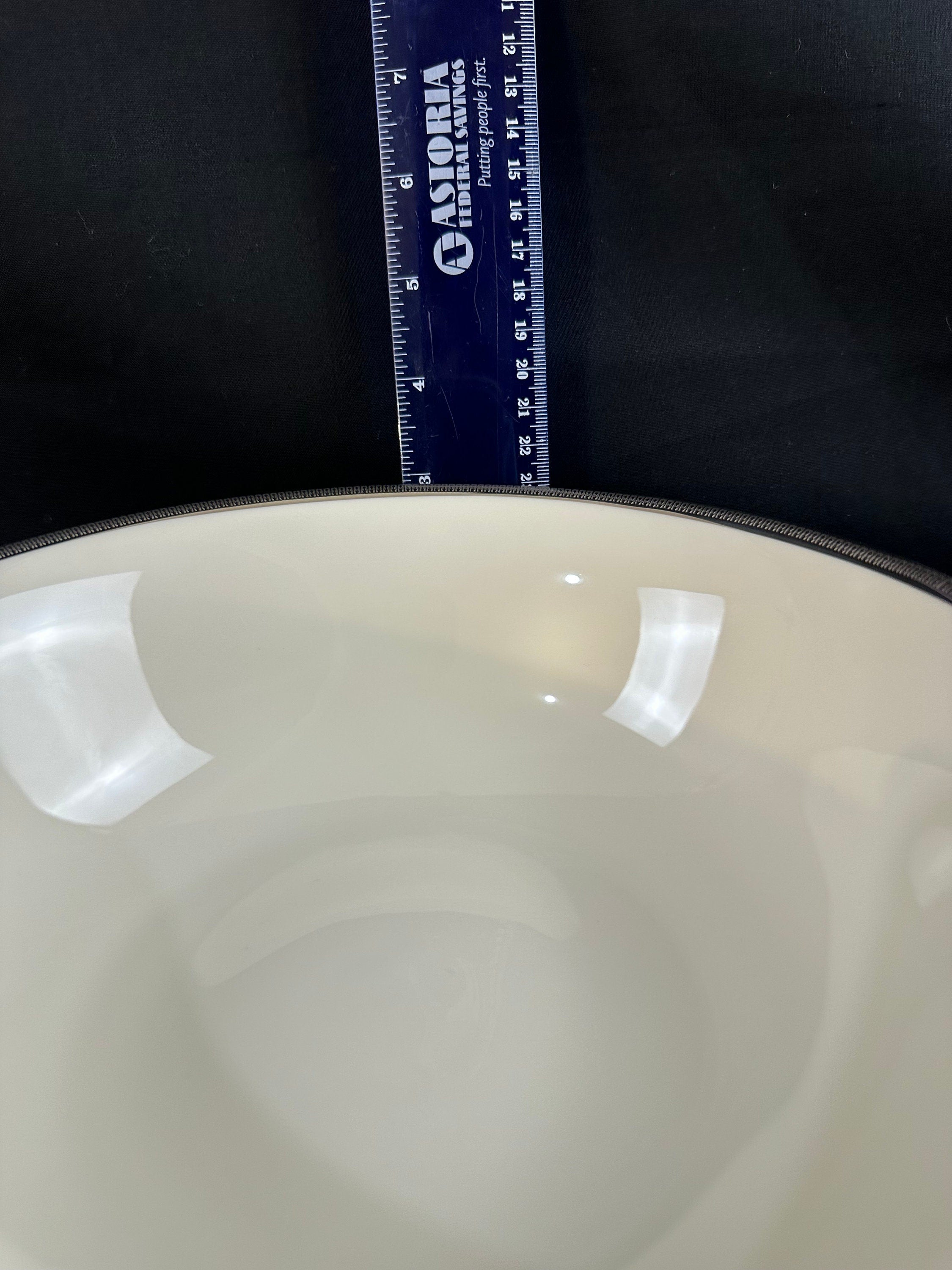 Lenox Tuxedo Platinum Large Serving Bowl Round