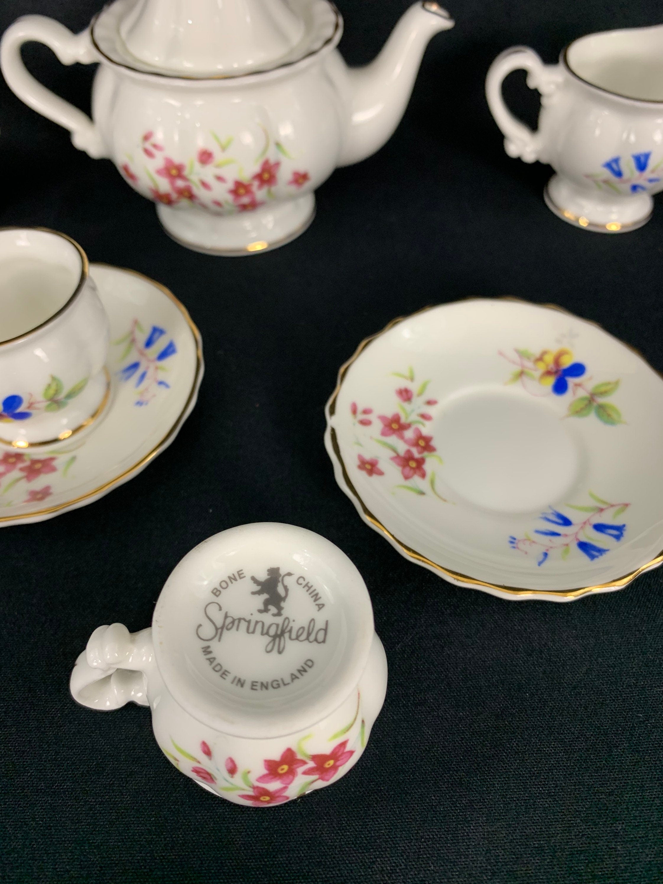 Miniature bone china tea set