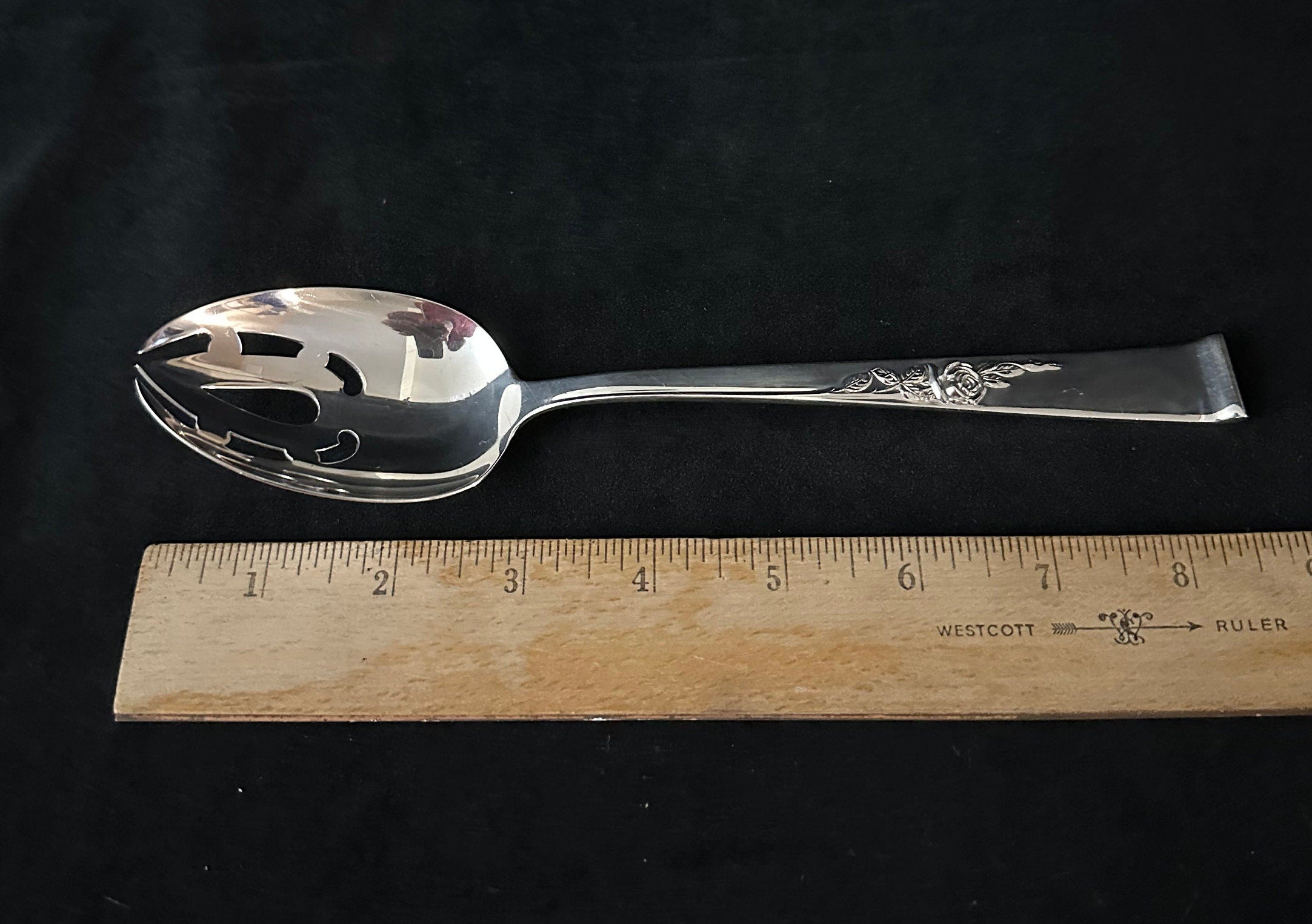 Reed and Barton Classic Rose Serving Spoon