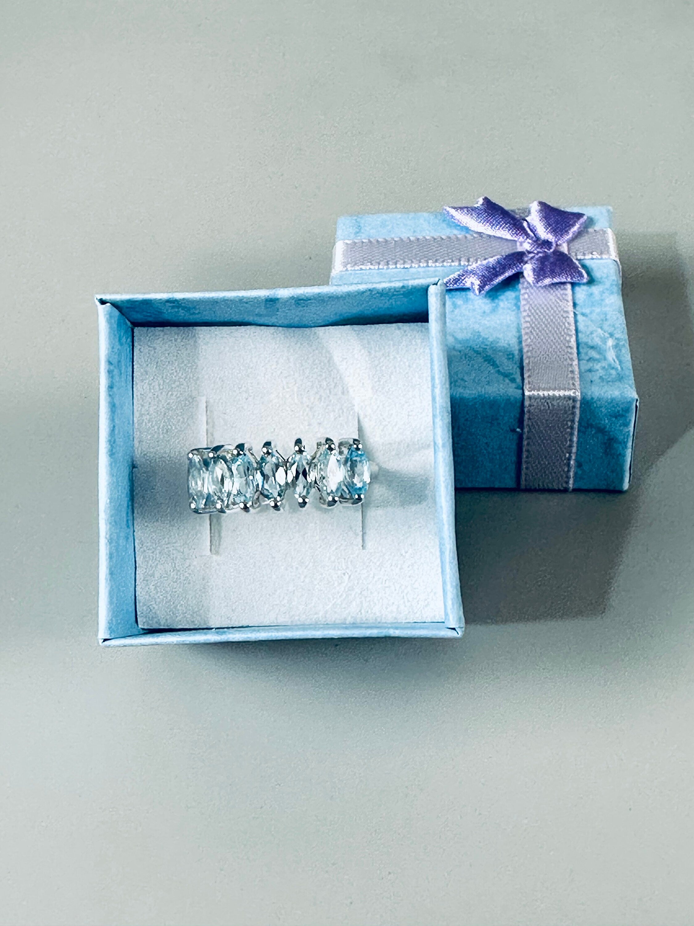 Aquamarine Sterling Ring