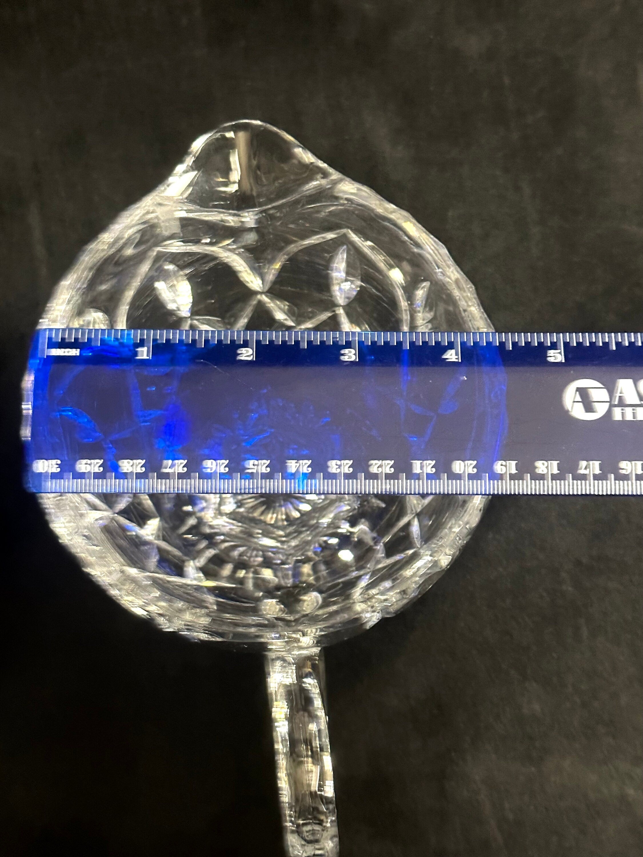 Crystal Gravy Boat Astor Pattern by Crystal Clear