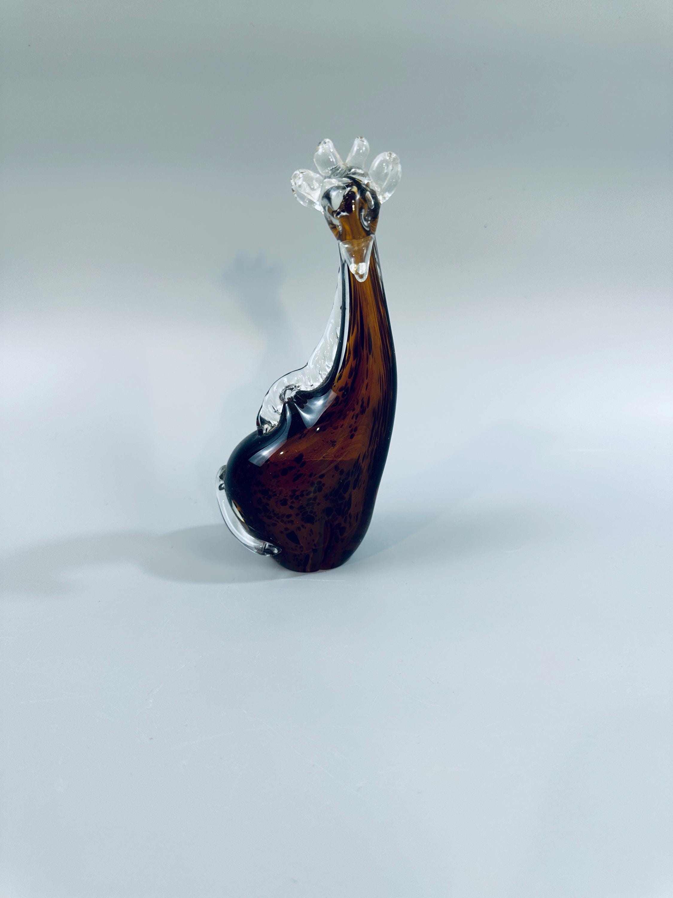 Hand Blown Glass Giraffe Figurine by Dynasty Gallery