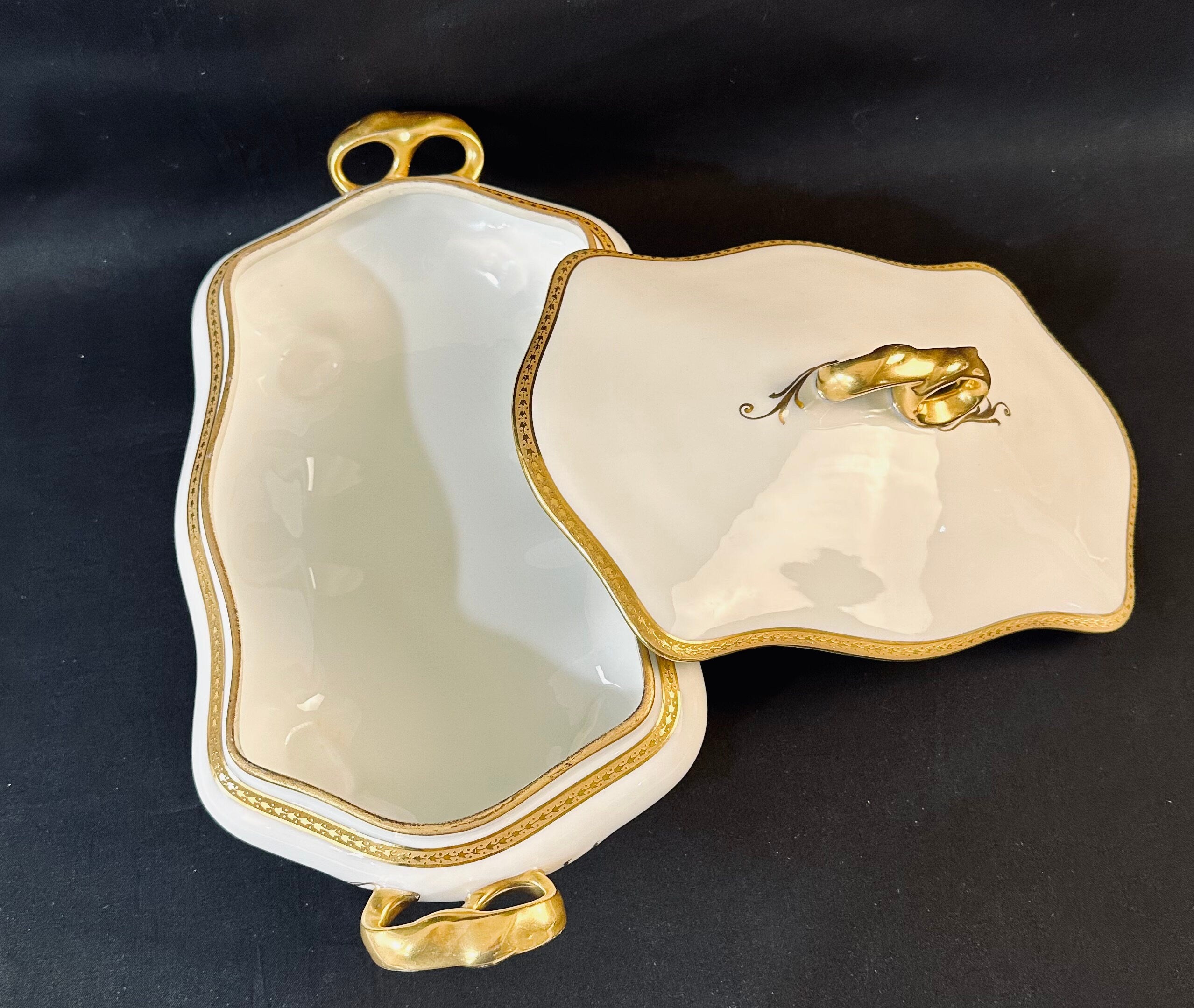 Old Abbey Limoges Covered Serving Bowl