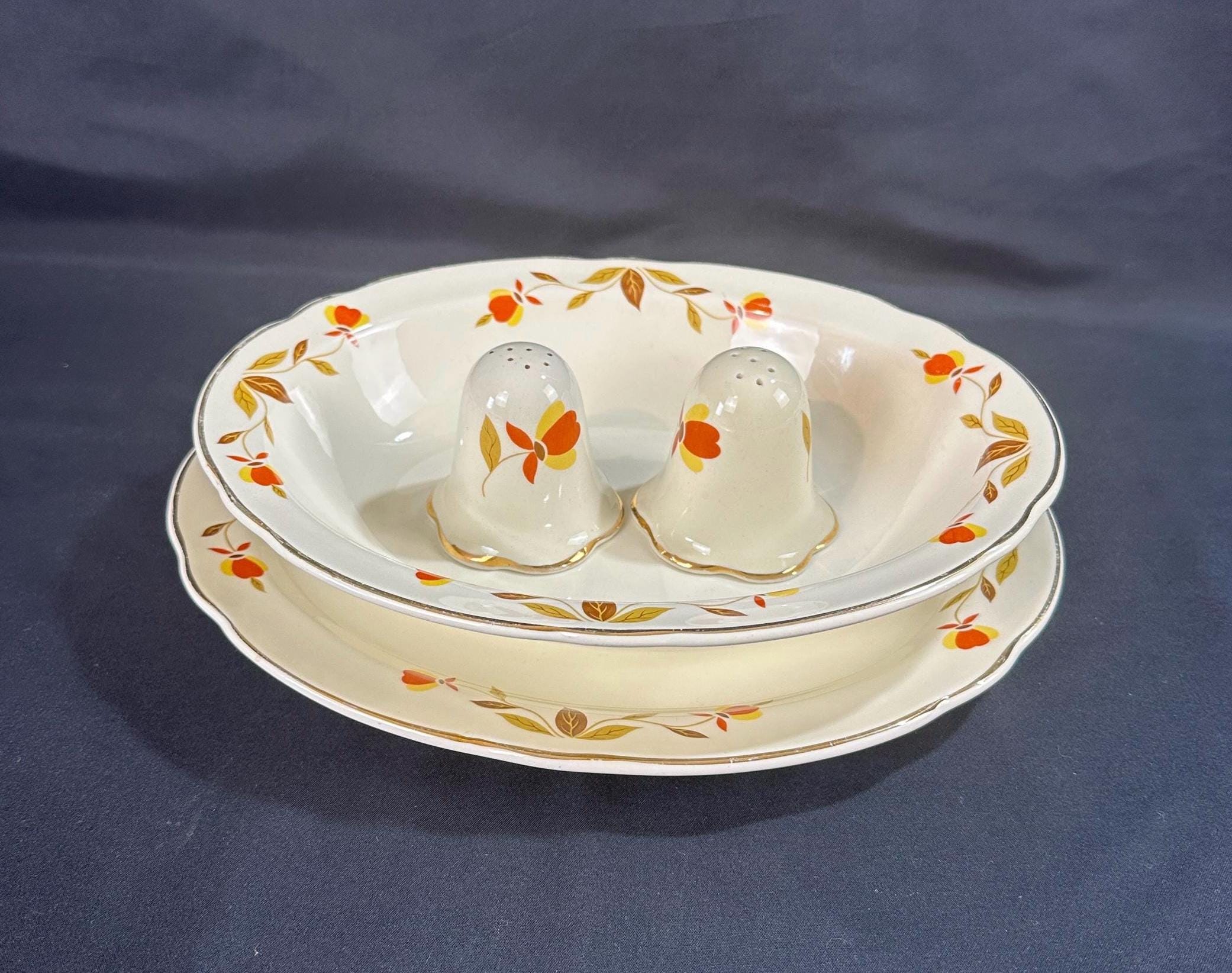 Hall Pottery Autumn Leaf Hostess Set