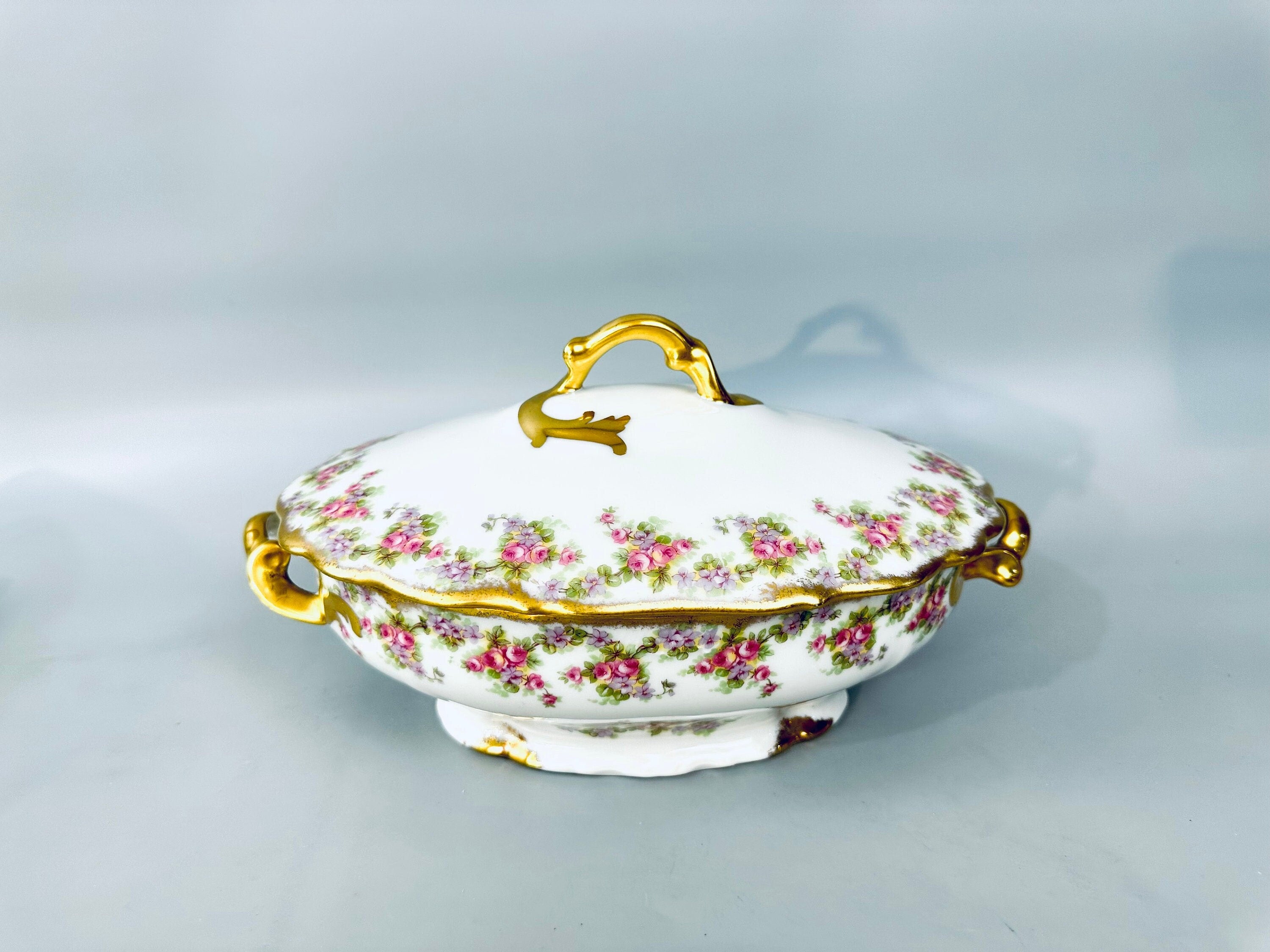 Elite Limoges Bridal Wreath Covered Bowl by Bawo and Dotter