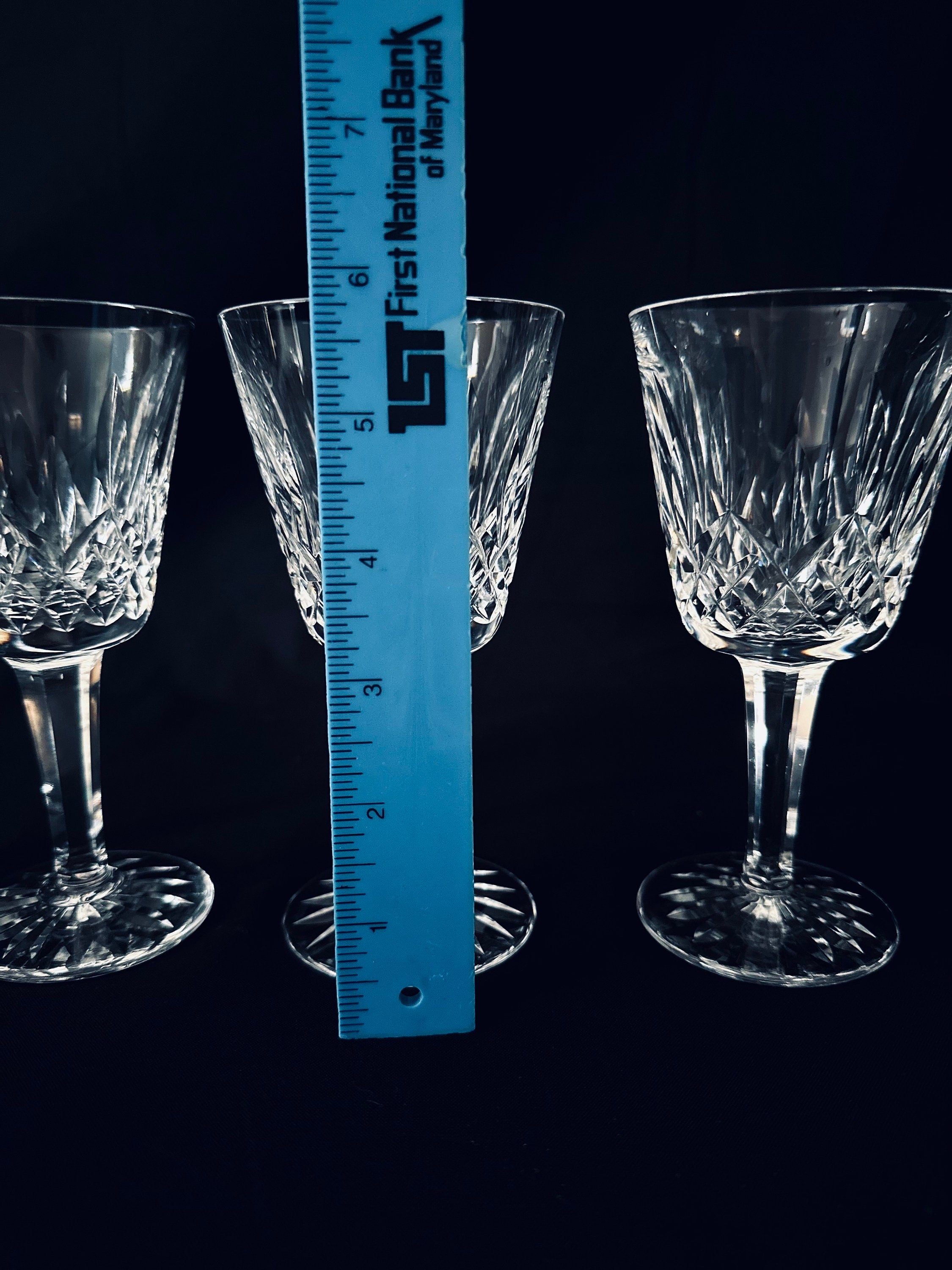 8 Waterford Lismore Crystal Wine Glasses