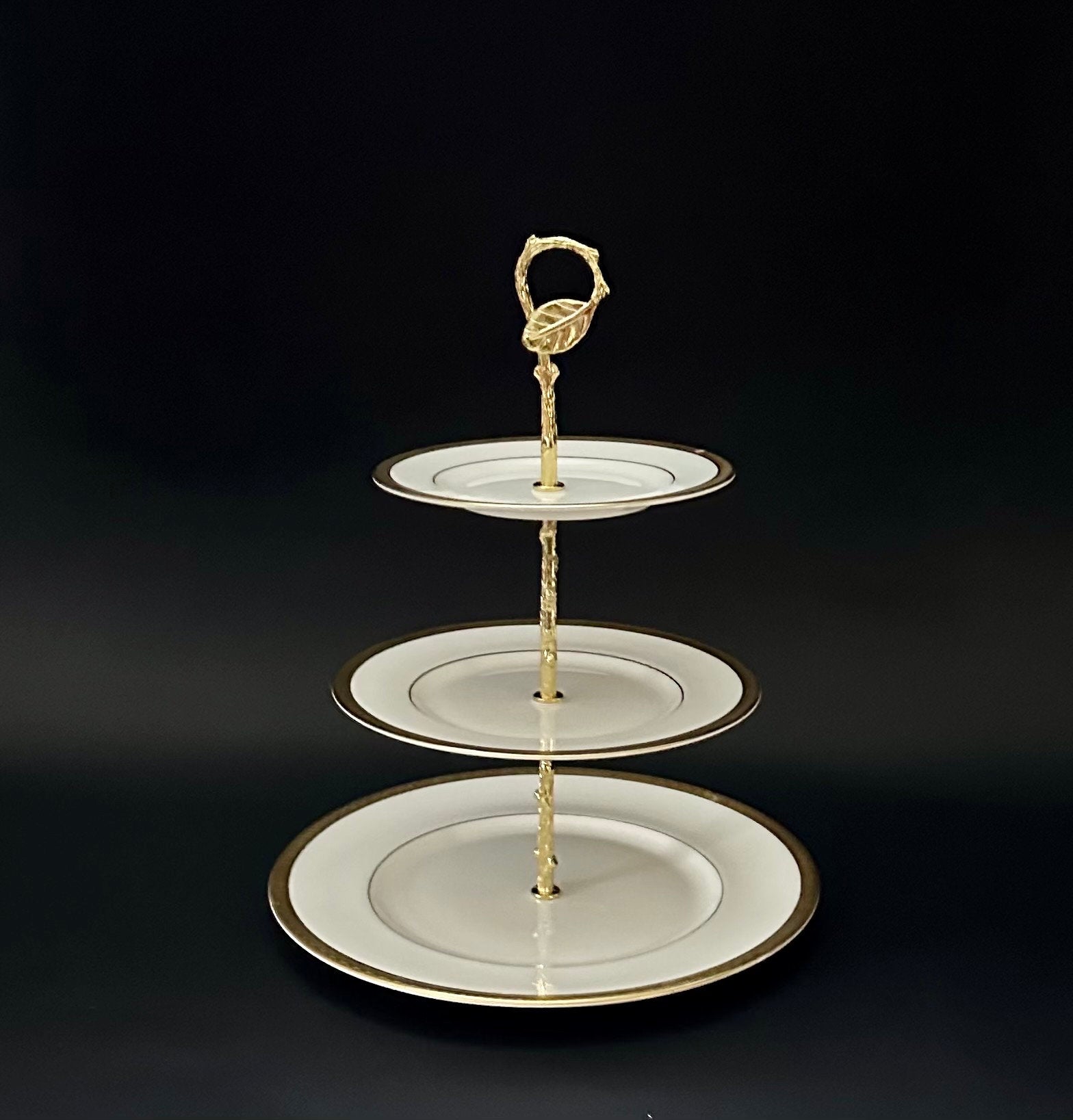 Royal Doulton Royal Gold 3 Tiered Server/Tidbit Tray