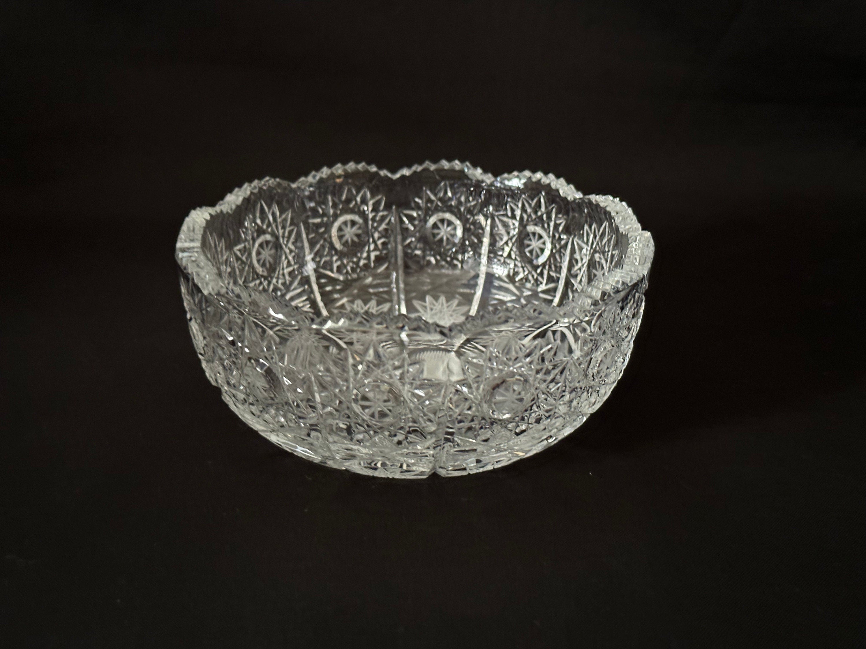Bohemia Crystal Queens Lace Tray and Bowl