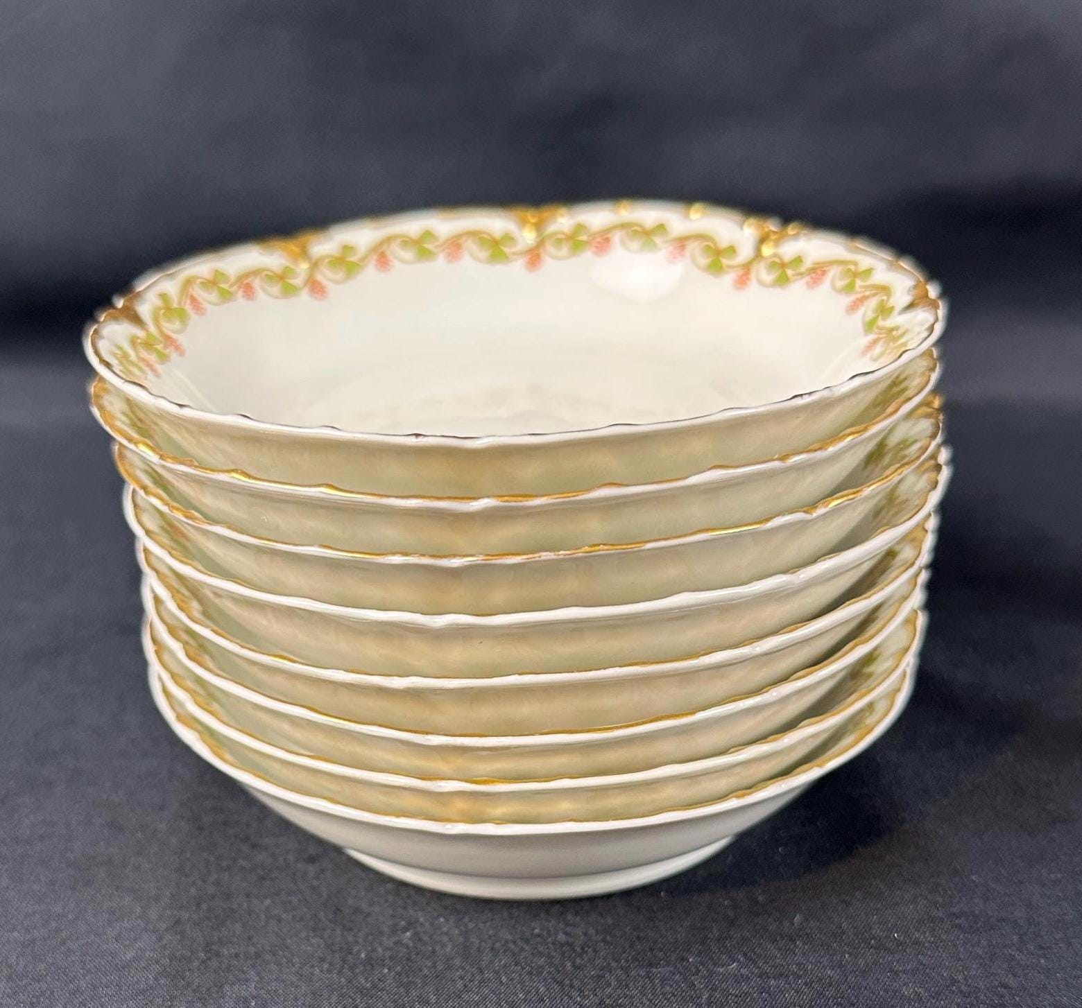 8 Haviland Clover Leaf Fruit Bowls