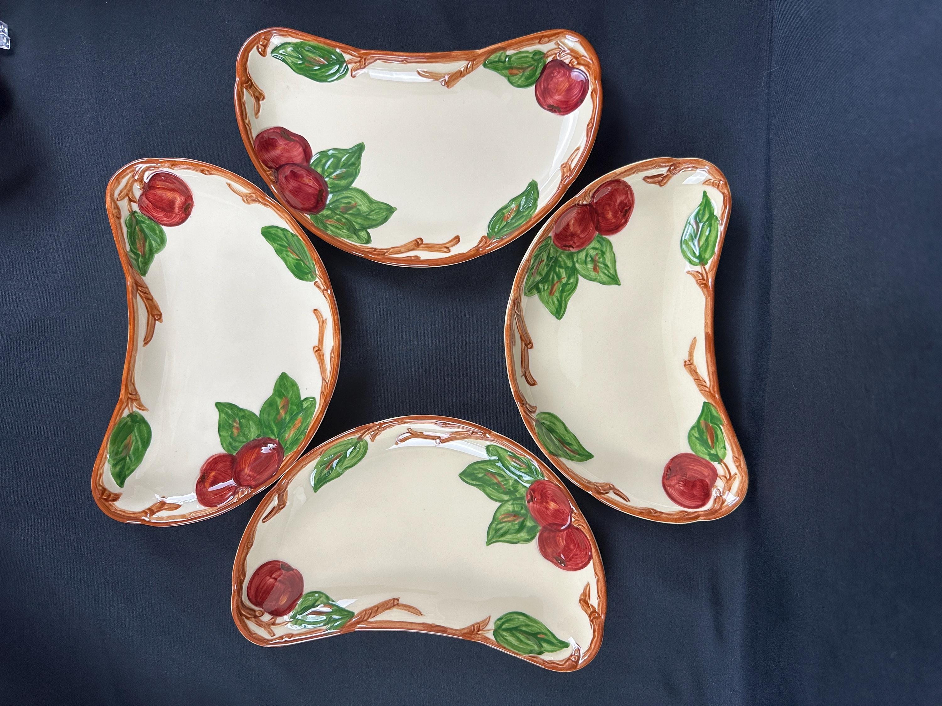 8 Franciscan Apple Crescent Plates USA