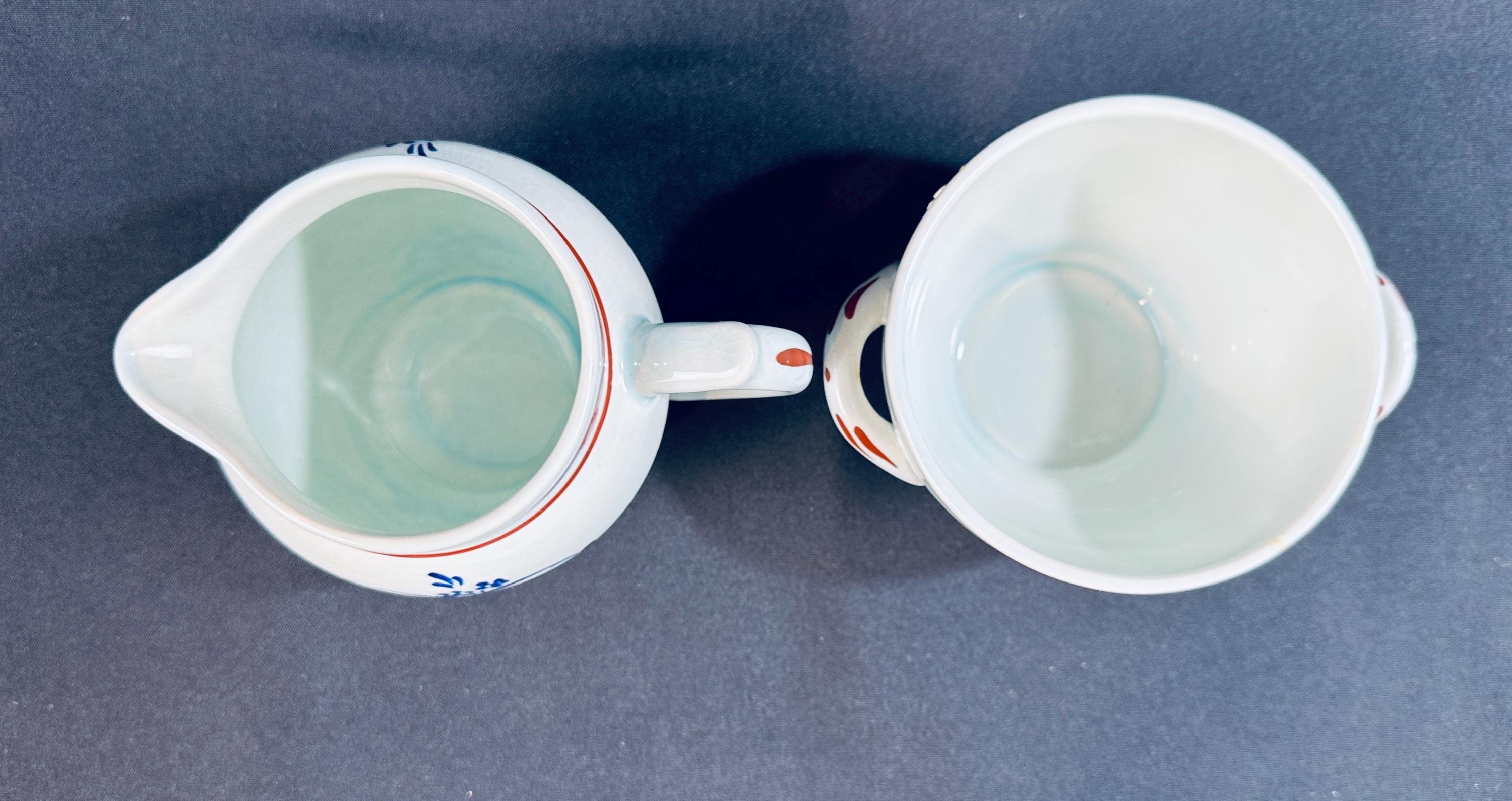 Antique Cream and Sugar Bowl by S. Fielding Pottery