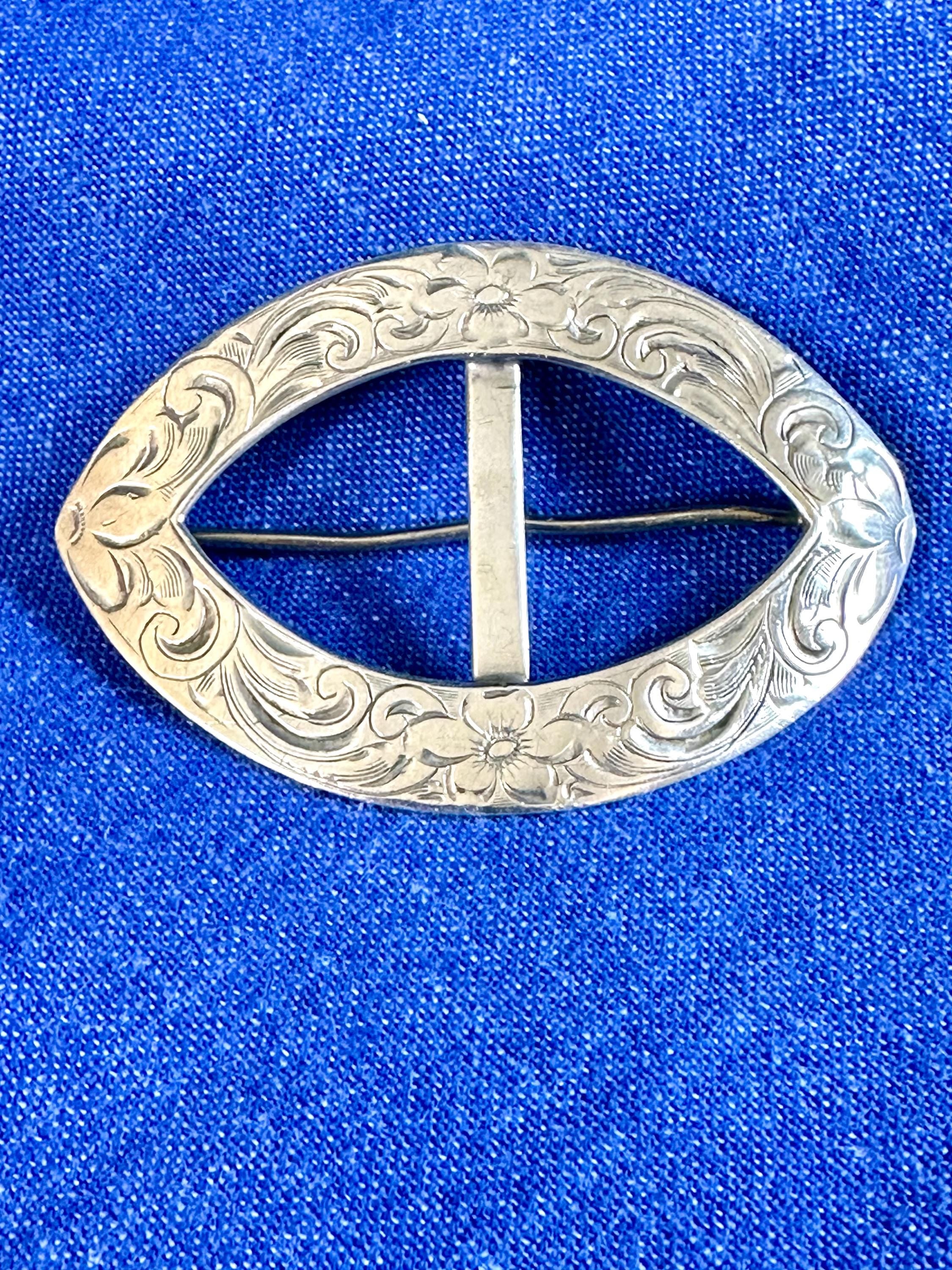 Antique Tiffany Sterling Silver Brooch