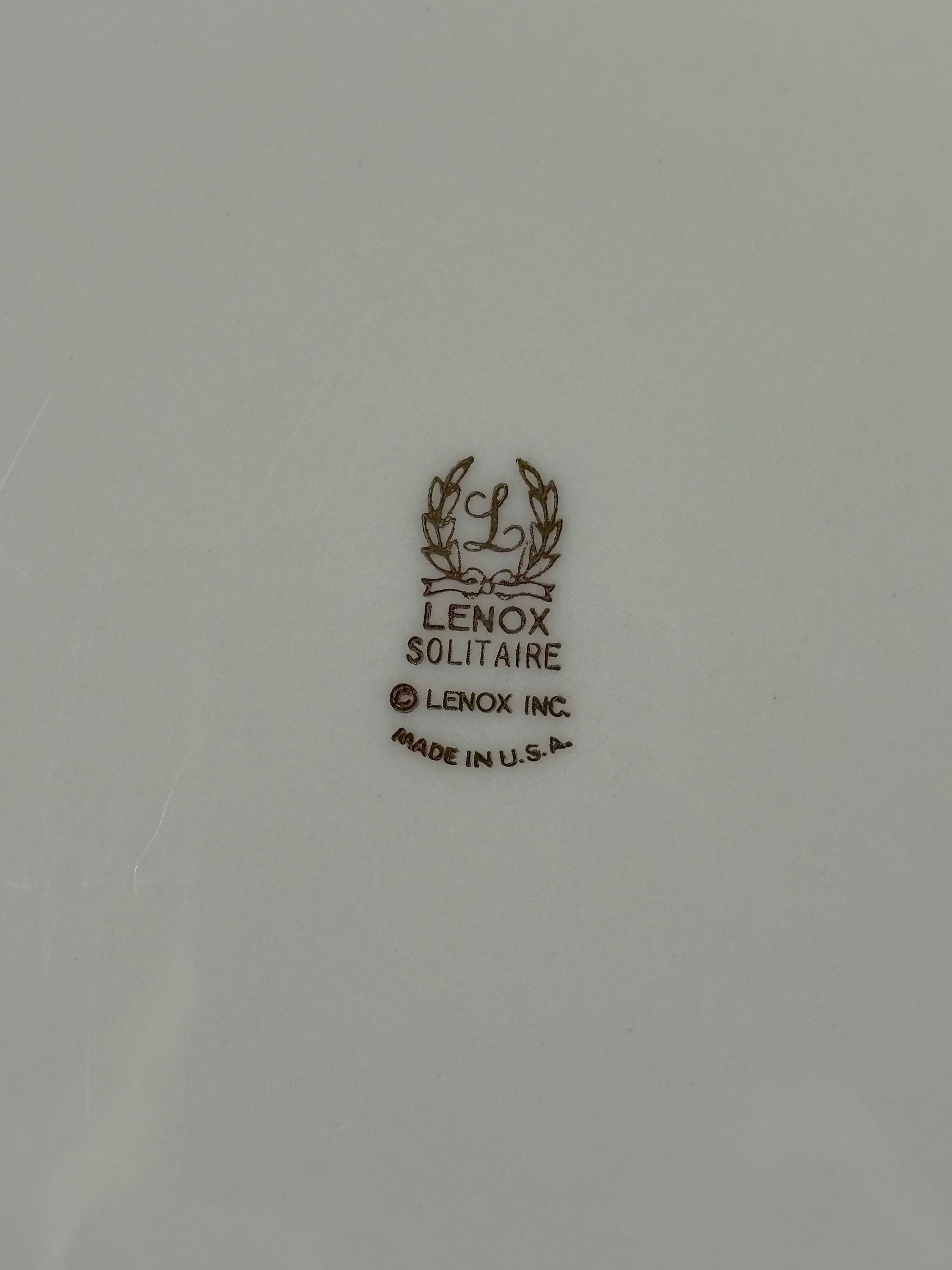 Lenox Solitaire Round Serving Bowl Salad Bowl