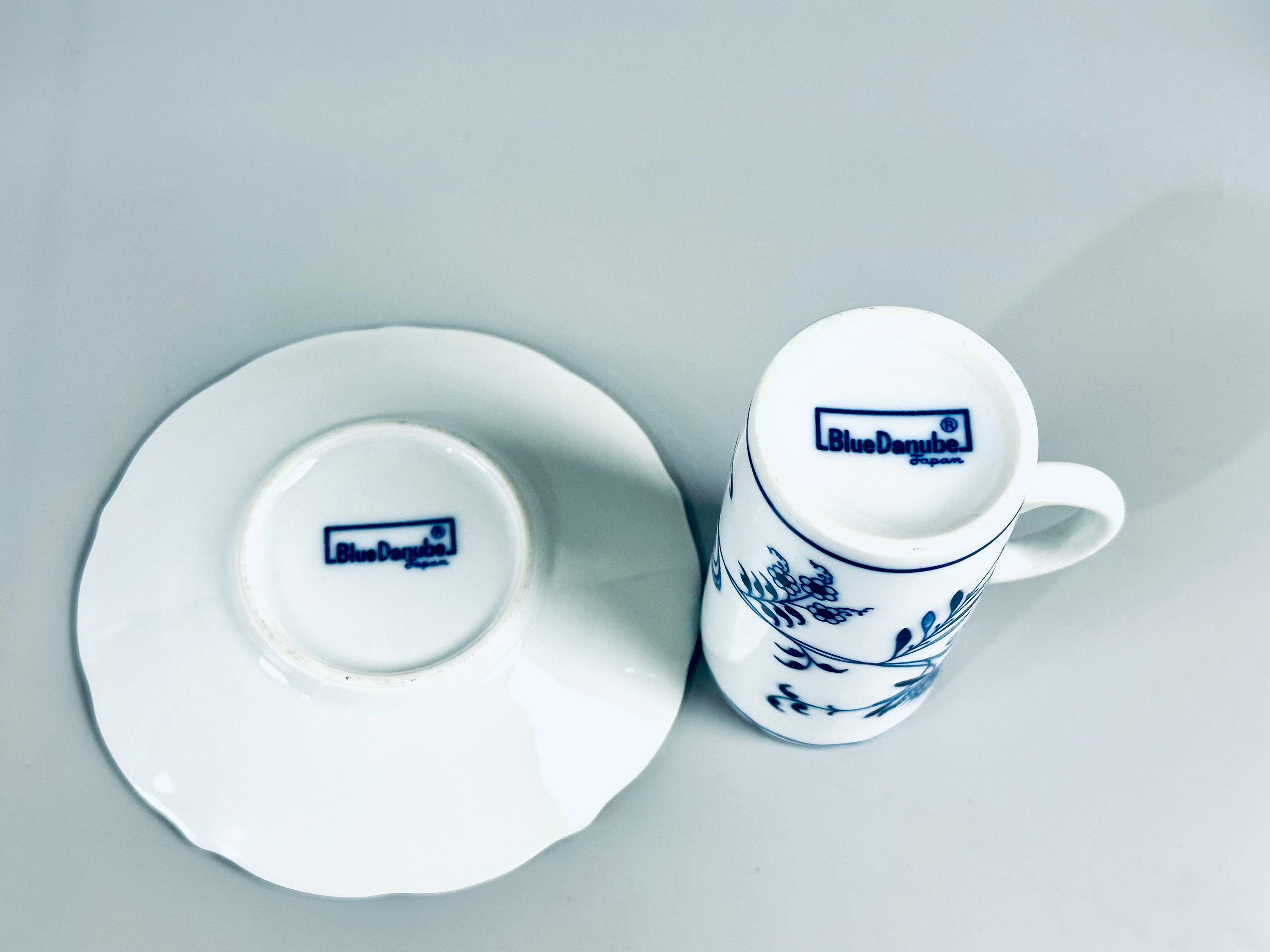 Blue Danube Irish Coffee Cups and Saucers