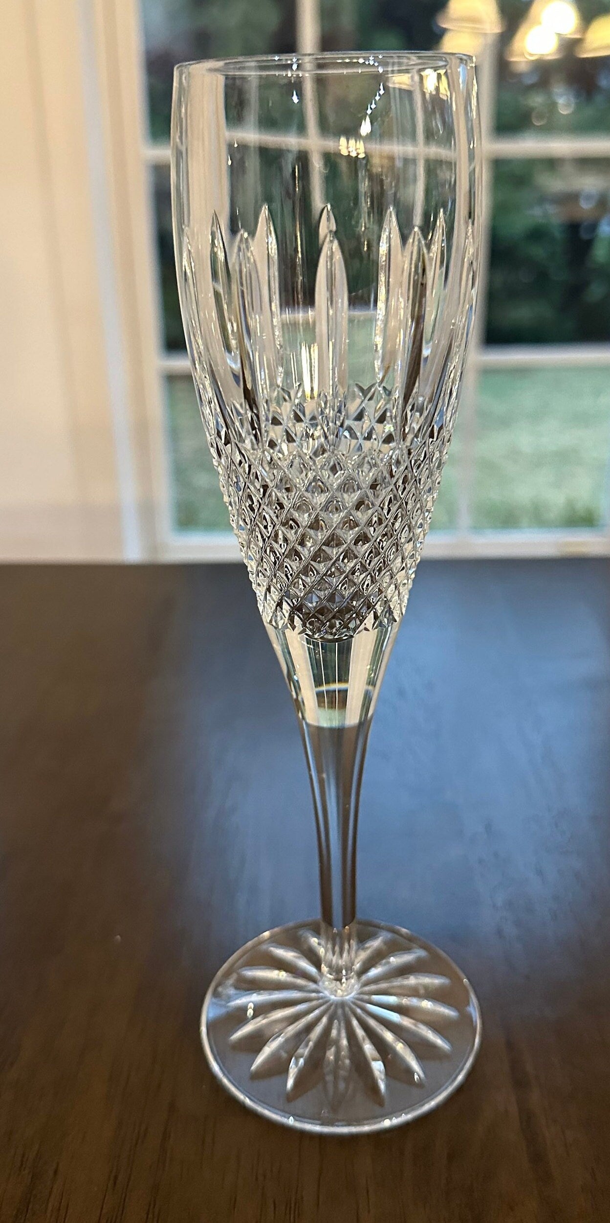 6 Waterford Glenmede Crystal Champagne Flutes