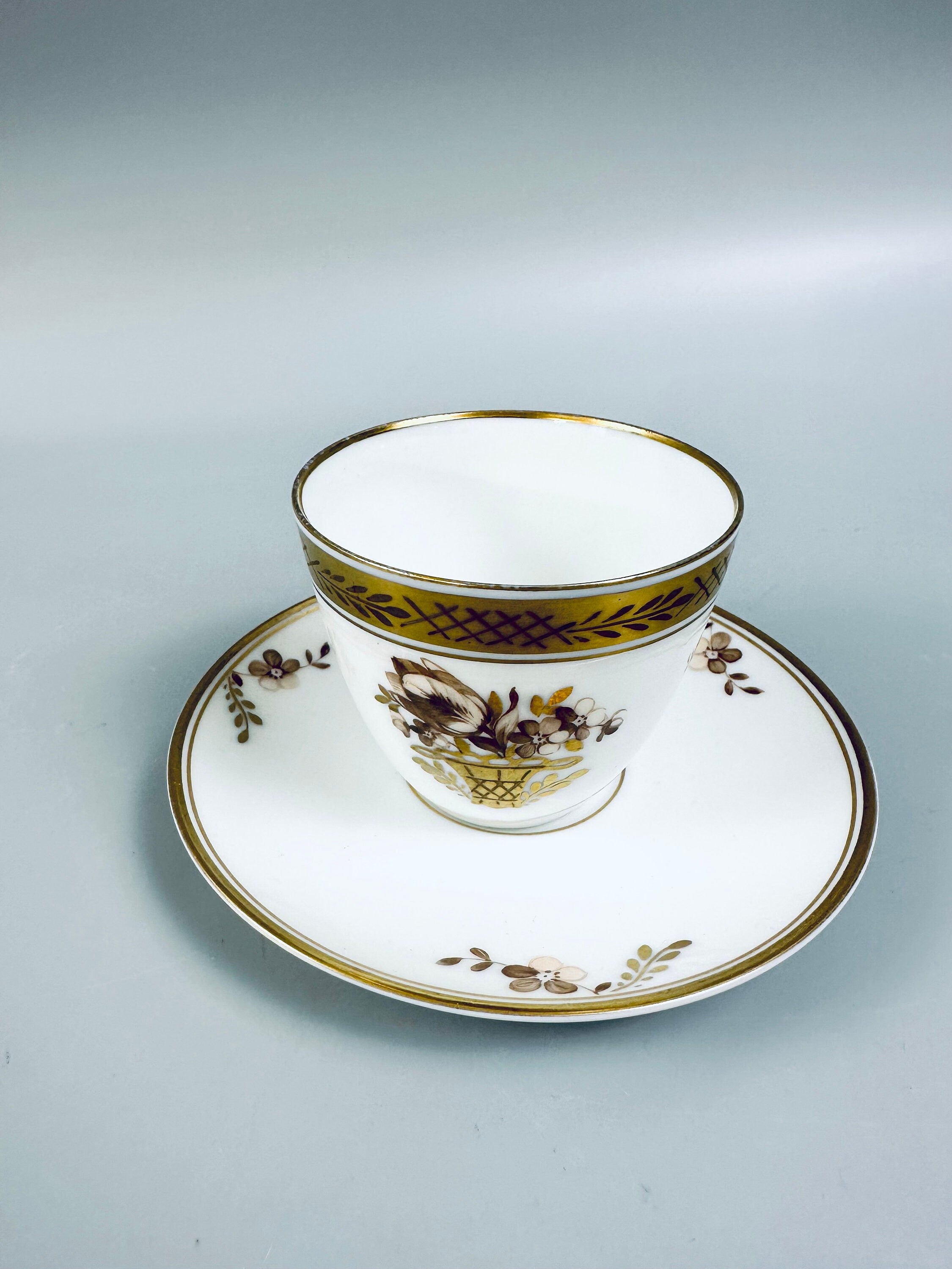Royal Copenhagen Golden Basket Demitasse Cup and Saucer