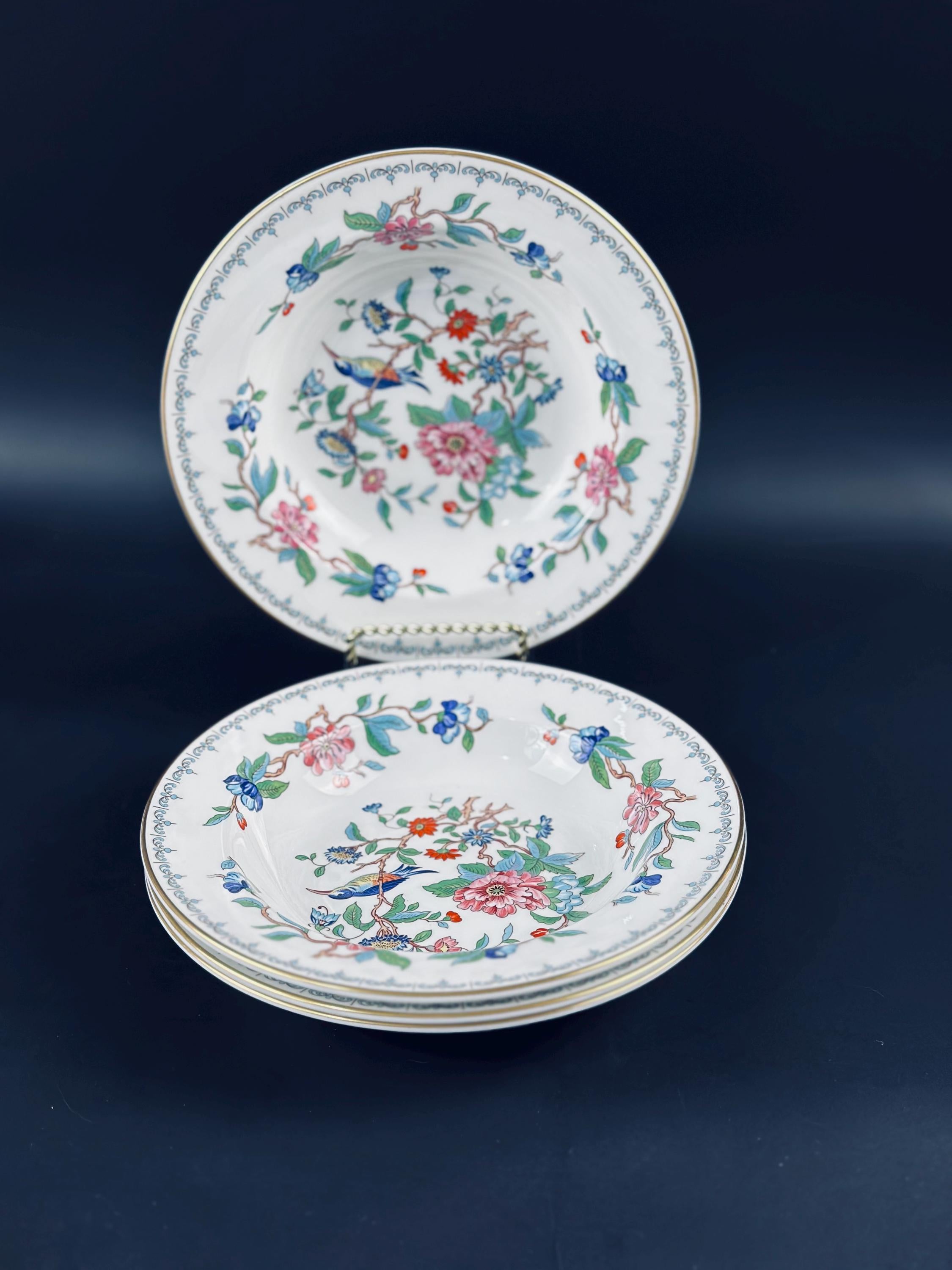 Four Aynsley Pembroke Soup Bowls