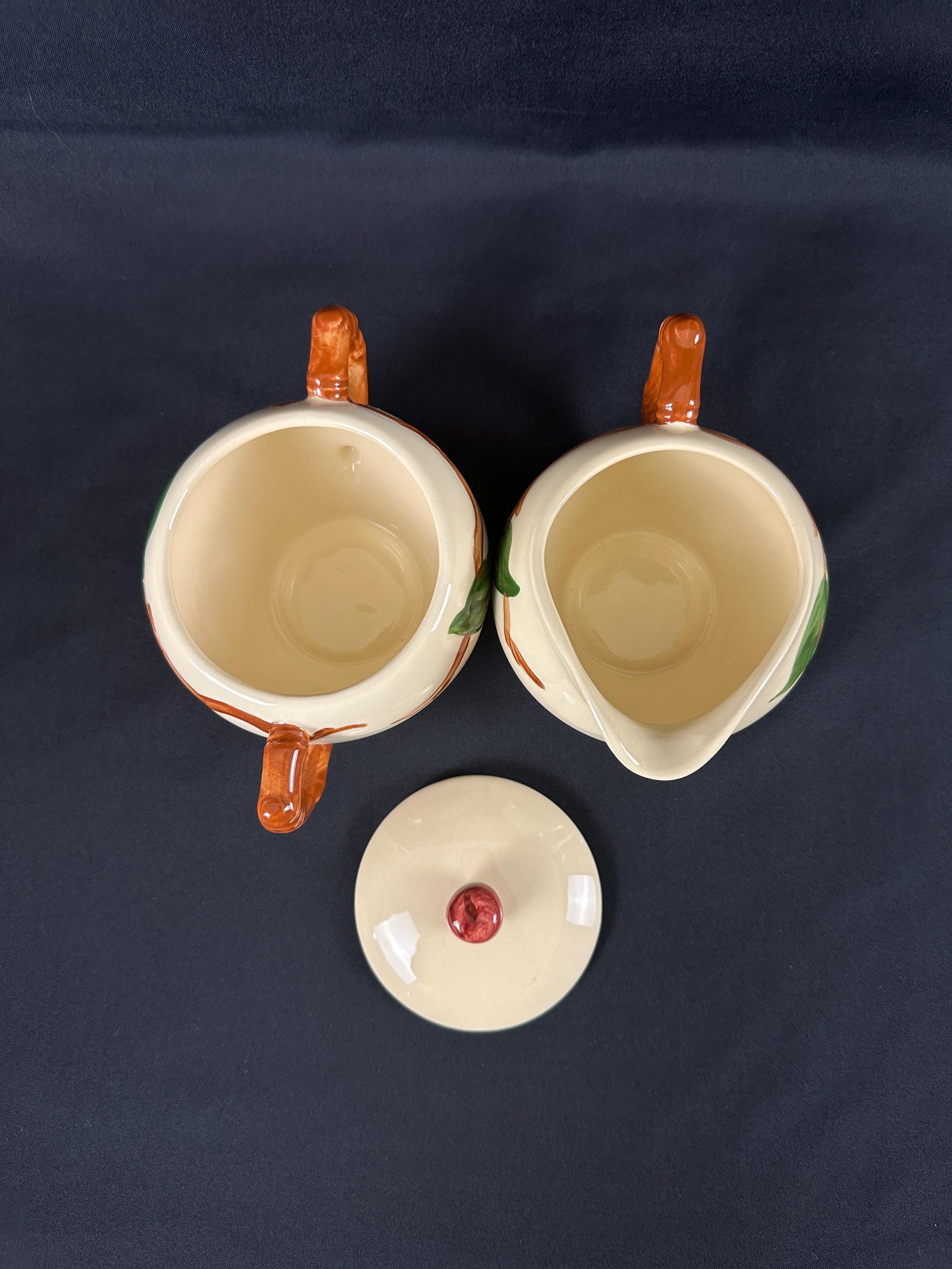 Franciscan Apple Creamer and Sugar Bowl