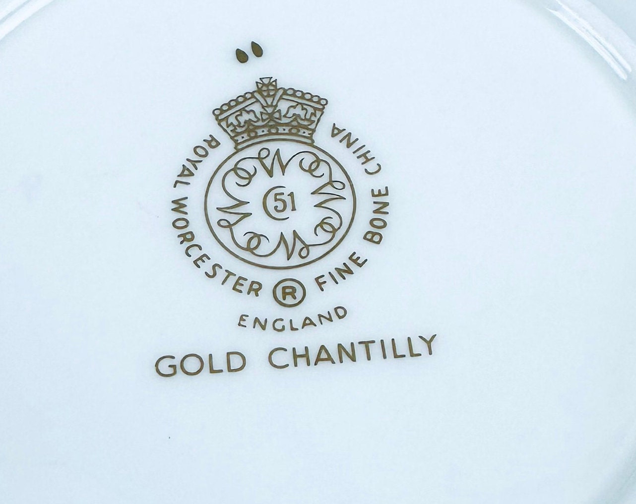 Royal Worcester Gold Chantilly Serving Platter