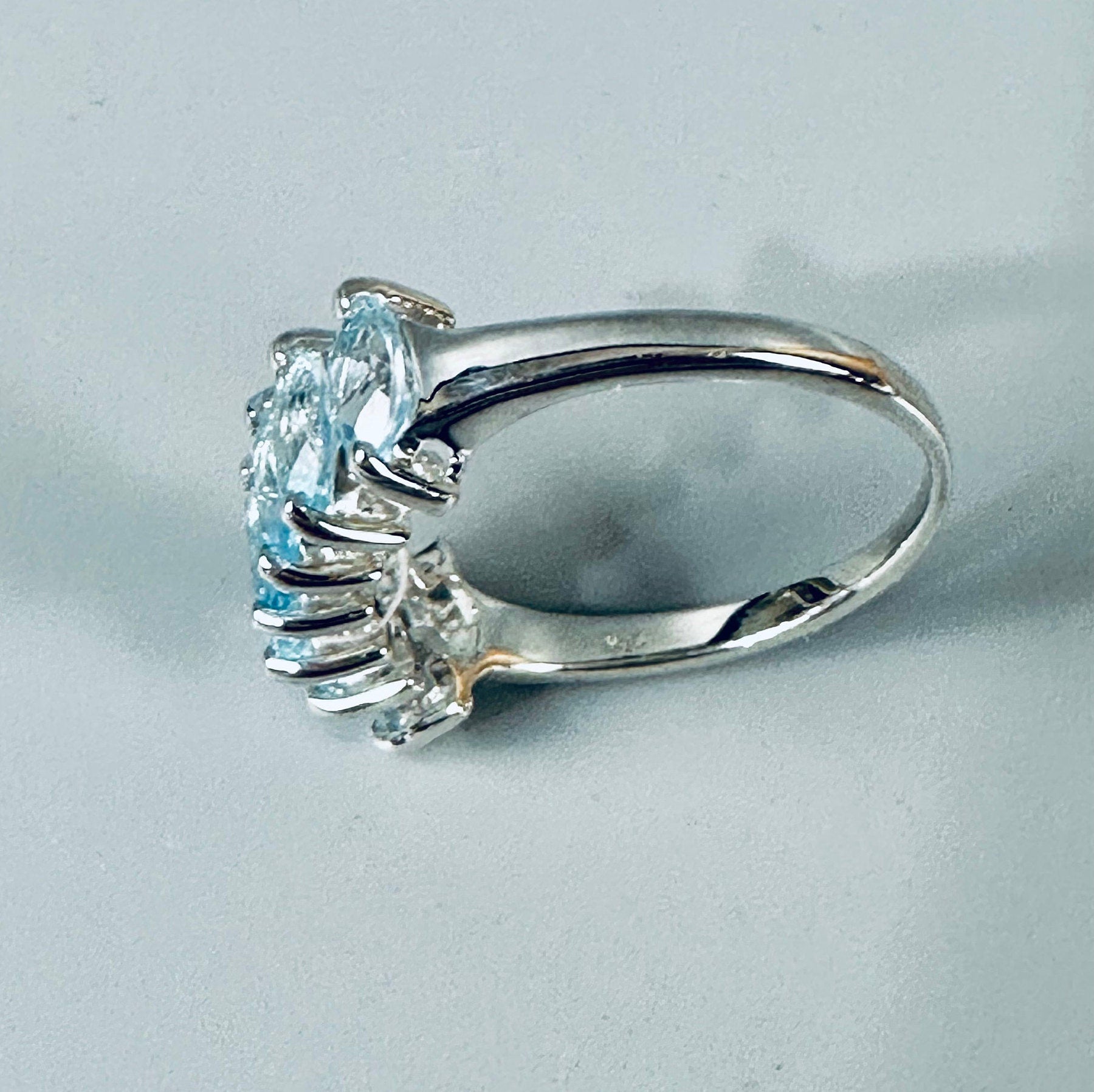 Aquamarine Sterling Ring