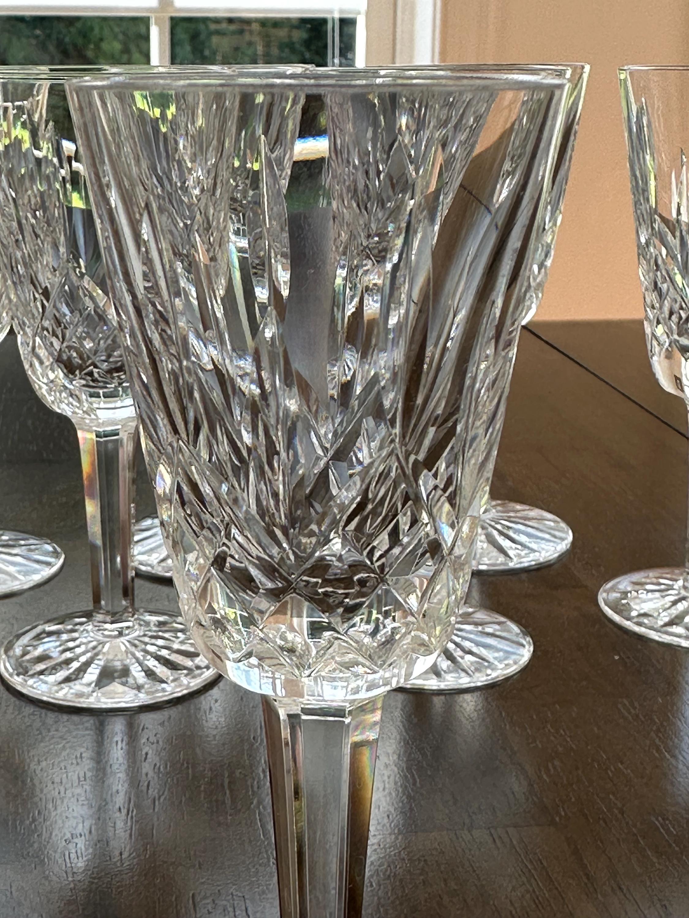 8 Waterford Lismore Crystal Sherry Glasses