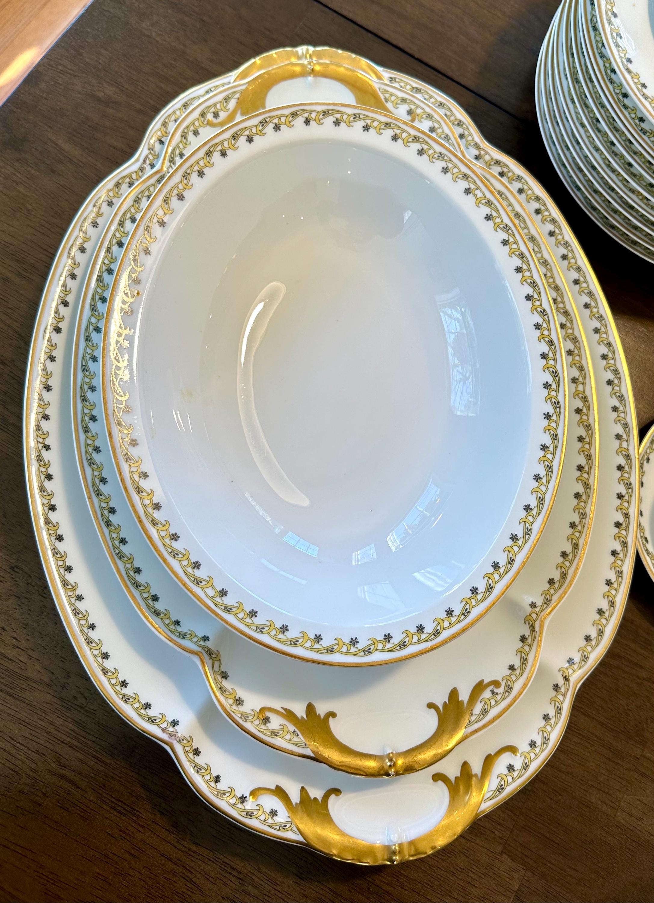 Haviland Limoges Large Set of Antique French China