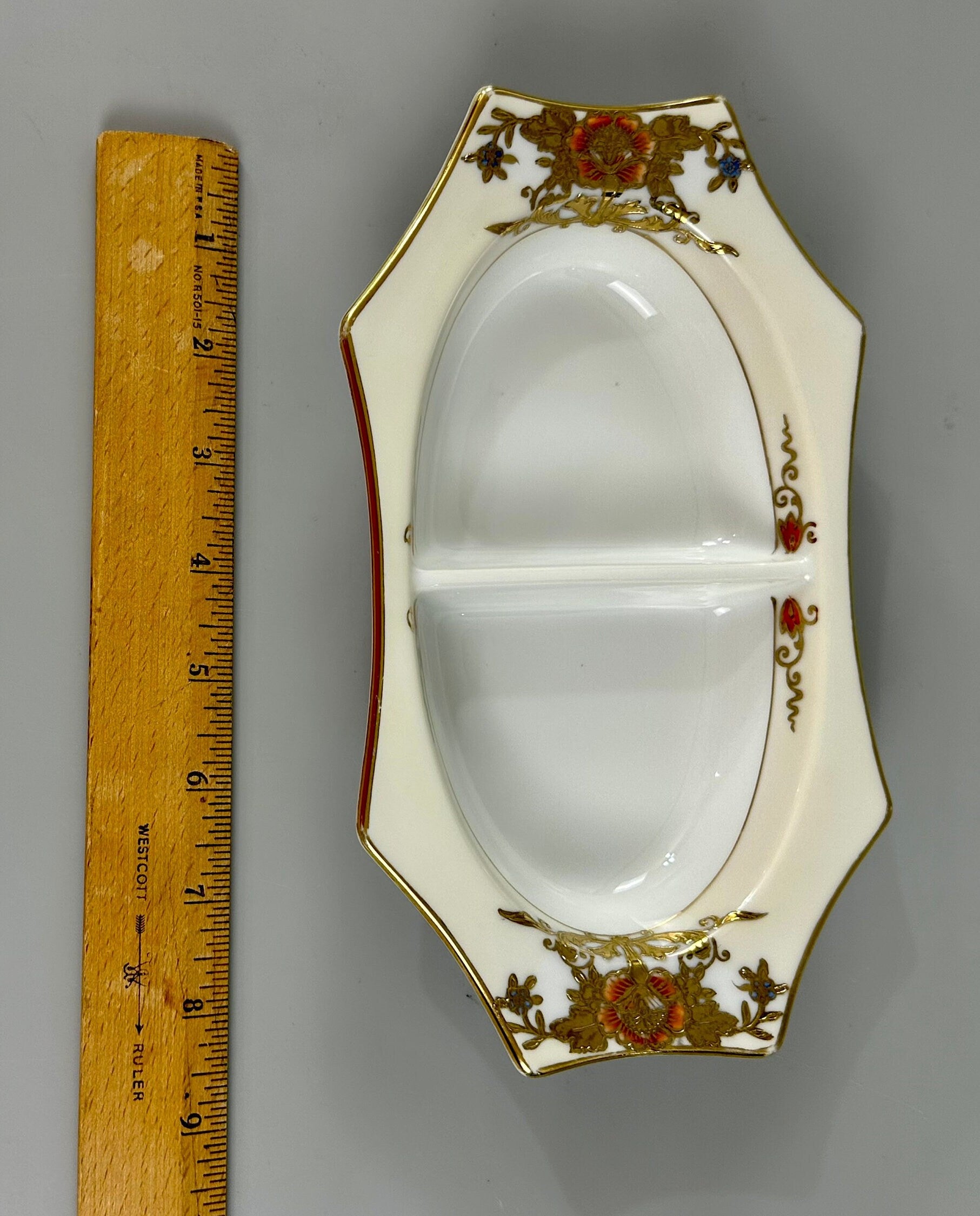 Hand Painted 1918 Noritake Relish Dish