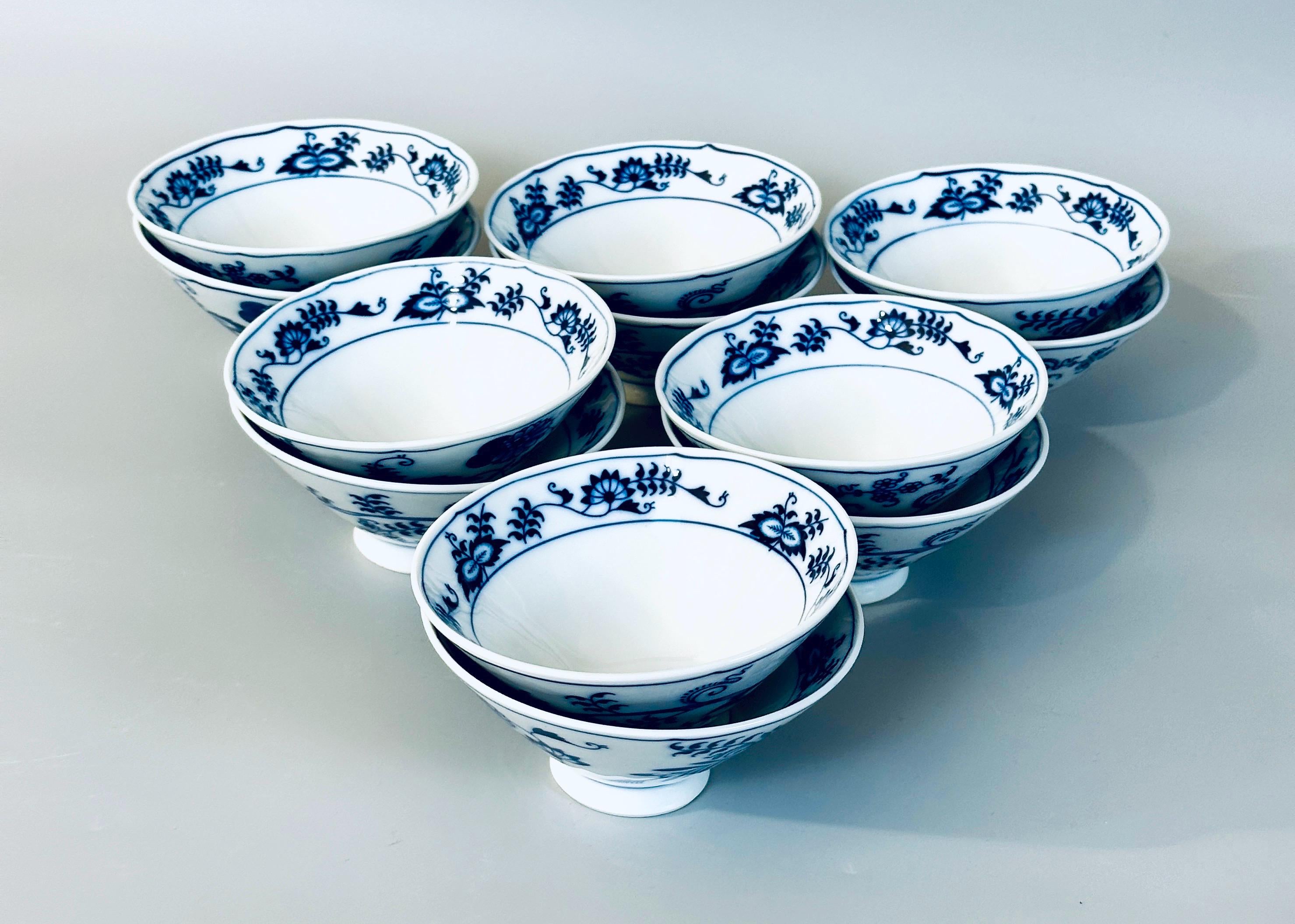 Blue Danube Set of 12 Rice Bowls Dessert Bowls