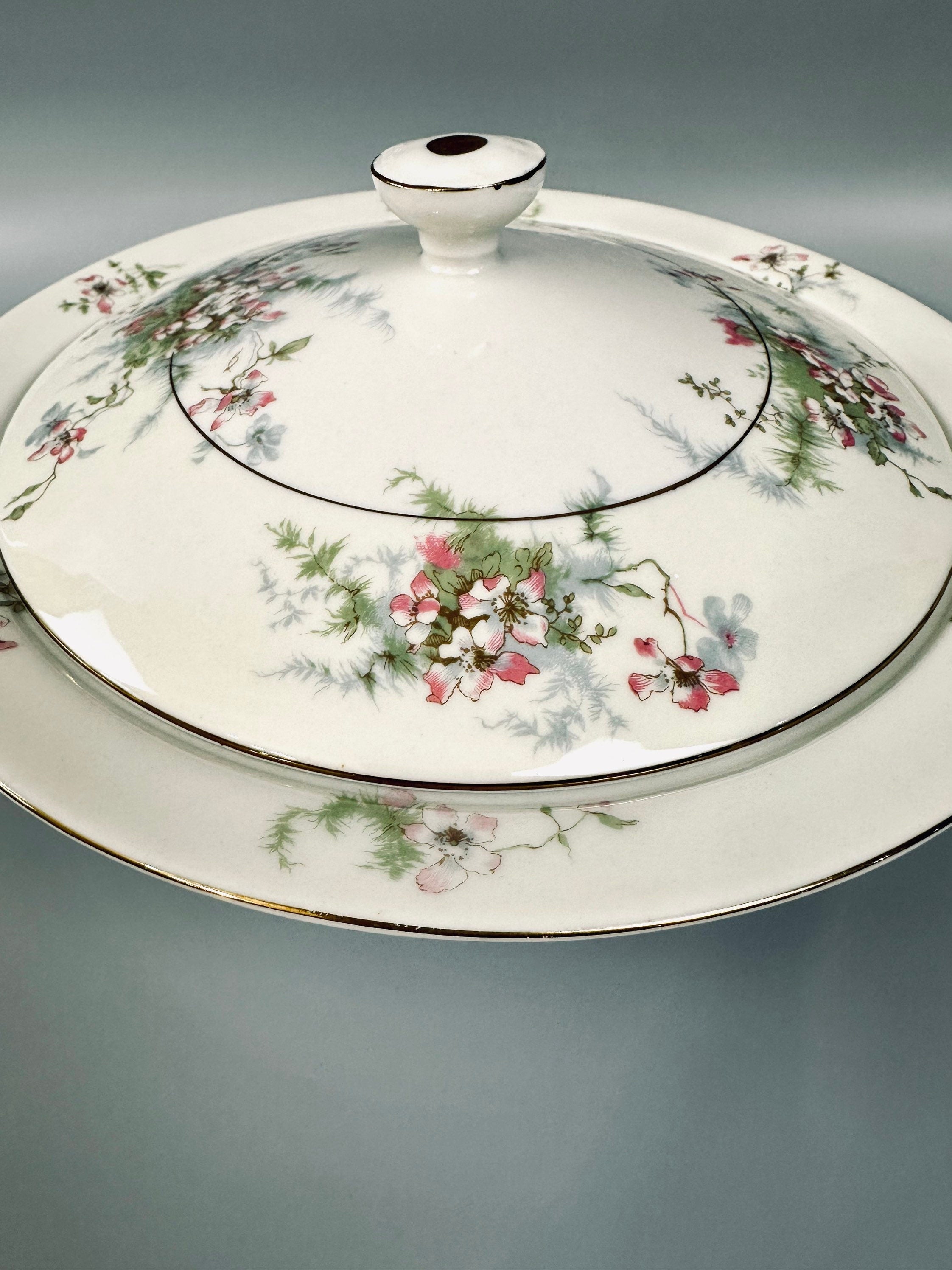 Haviland Apple Blossom Covered Serving Bowl
