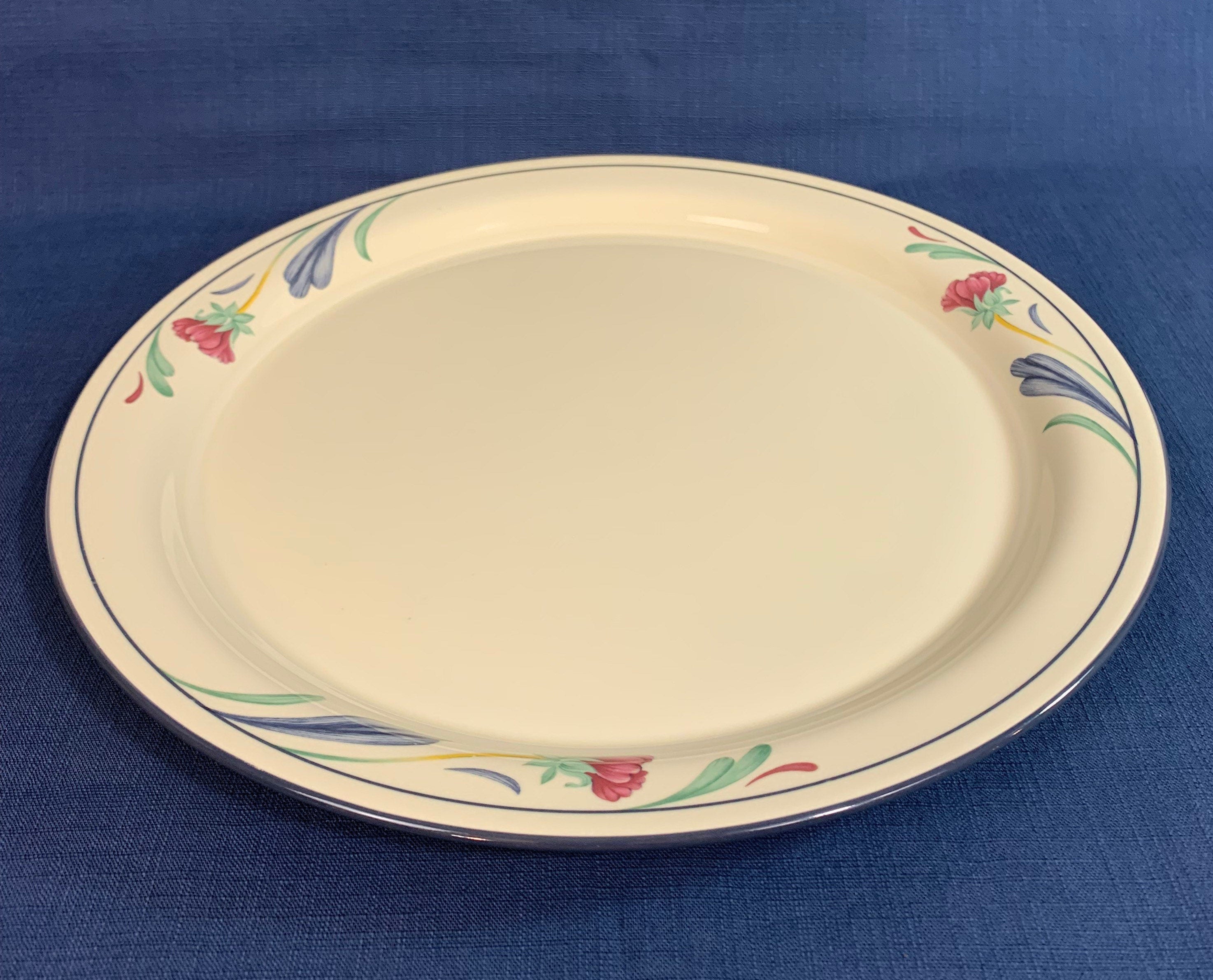 Lenox Poppies on Blue Chop PlateRound Platter