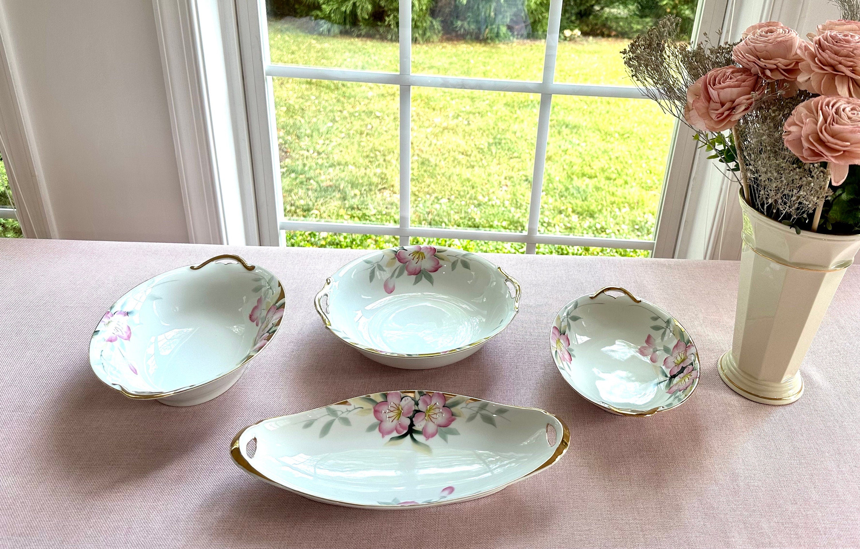 Antique Noritake Azalea Hand Painted Bowls