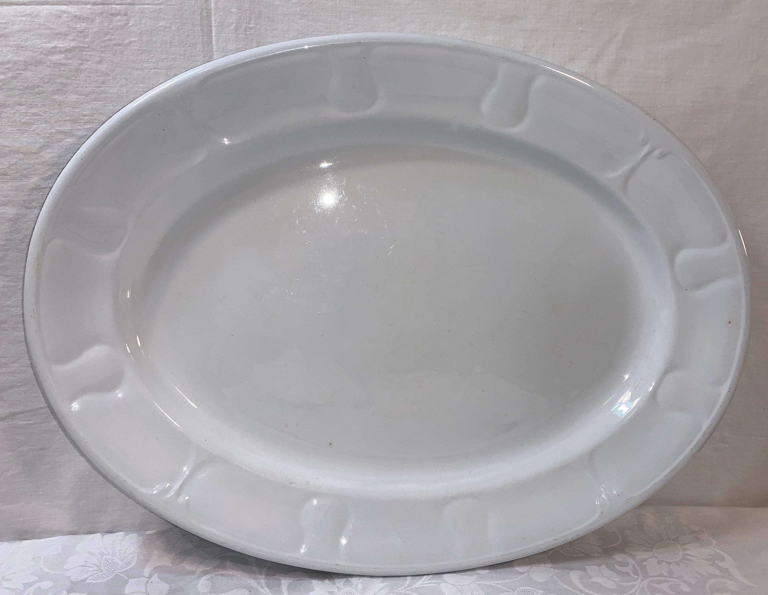 Antique circa 1850 Very Large Jacob Furnivals Platter