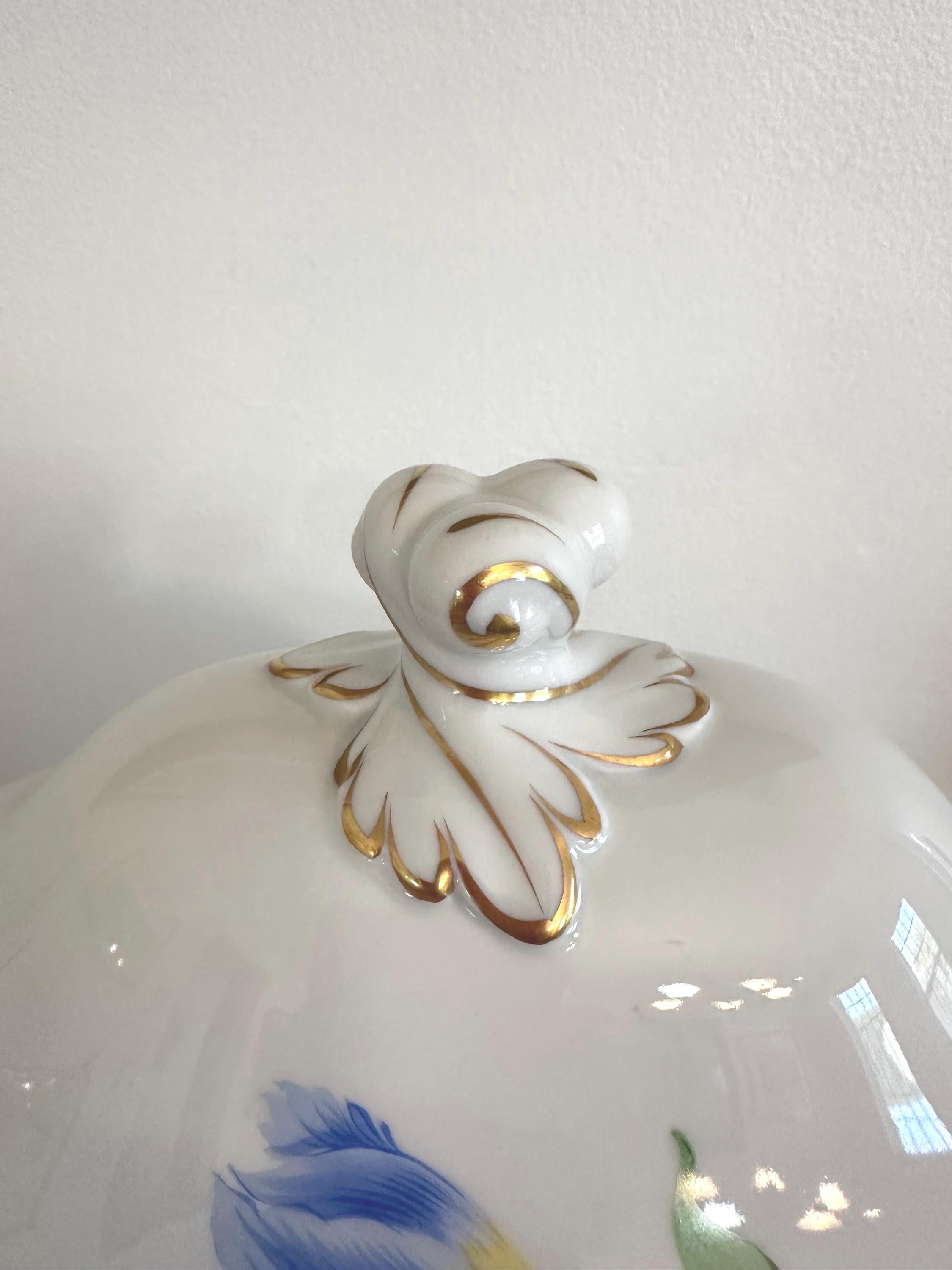 Herend Kitty Tureen With Underplate