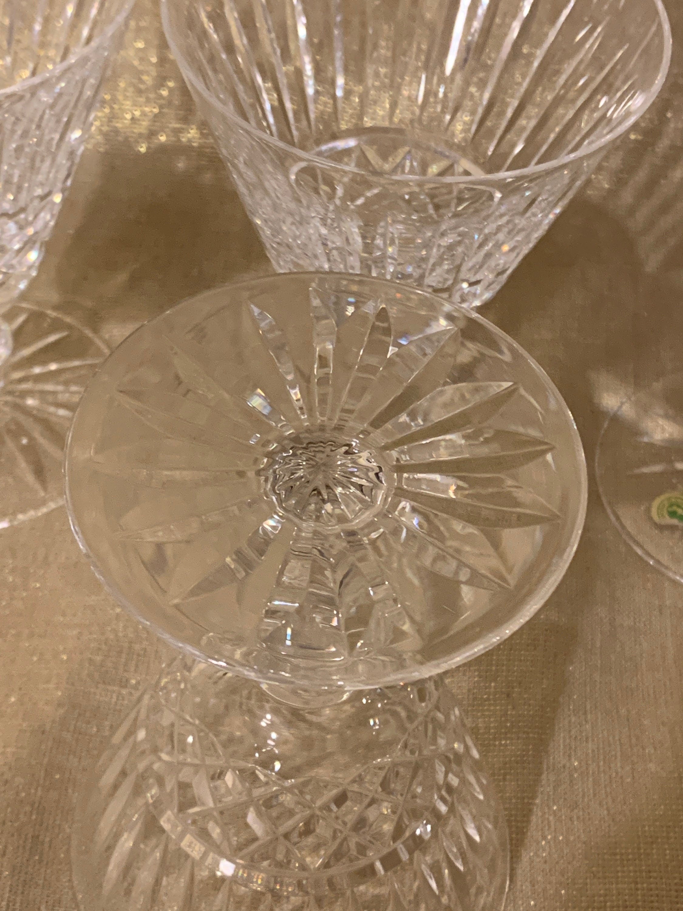 4 Waterford Crystal Tramore Water Goblets