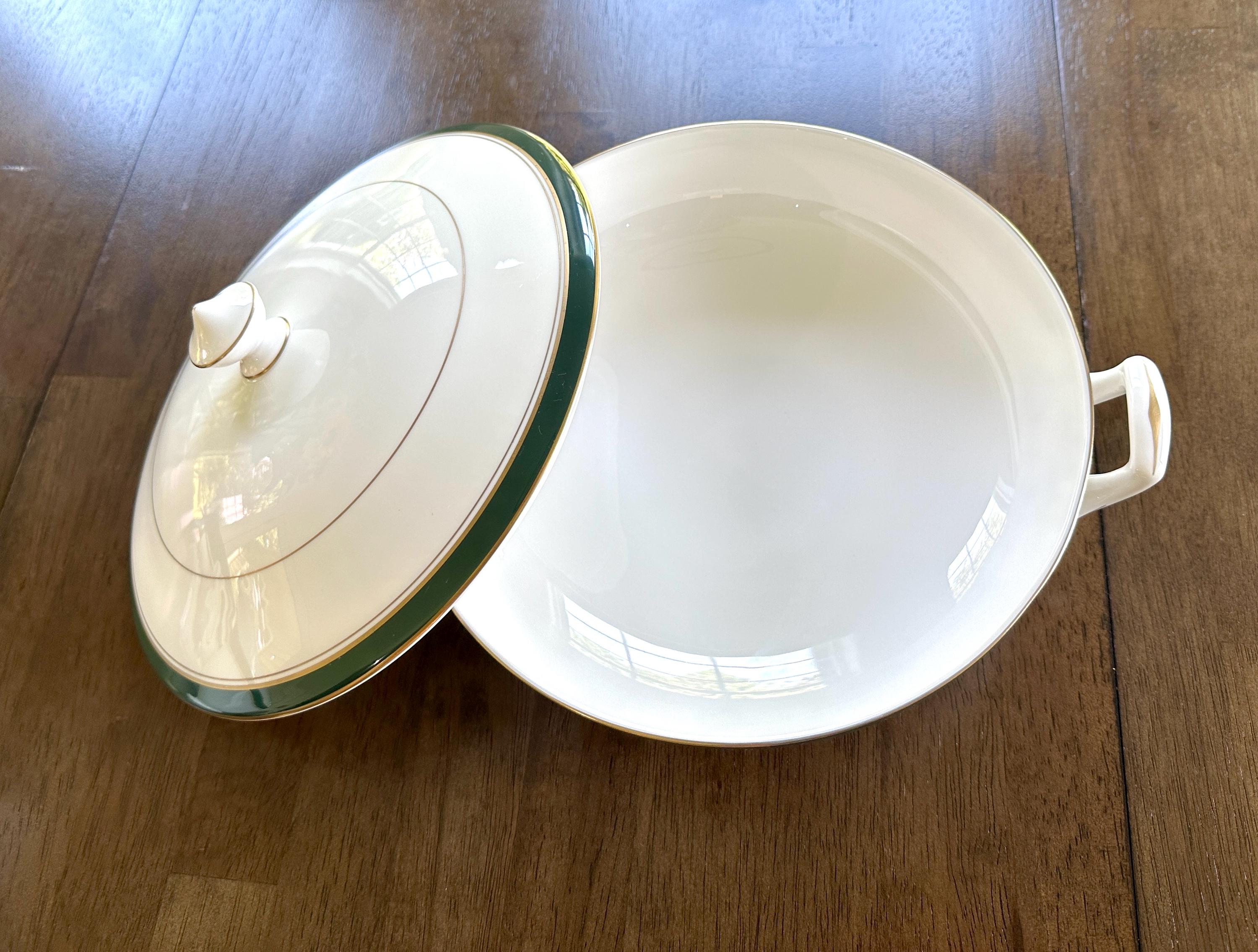 Royal Worcester Howard Leather Green Covered Bowl